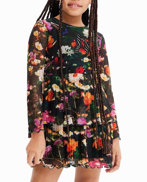 Imagen 0 de Vestido tul flores de niña