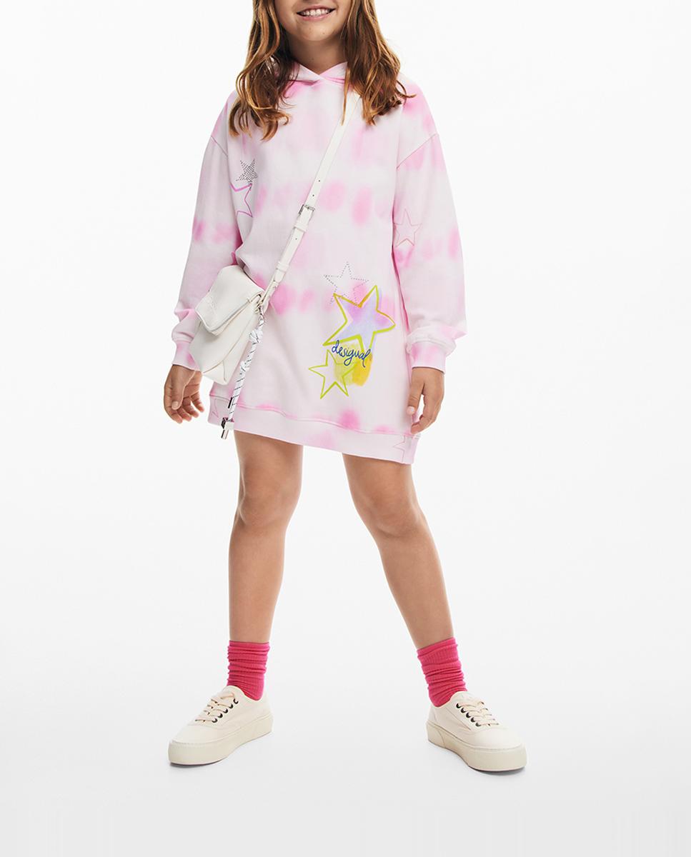 Imagen 0 de Vestido sudadera tie-dye de niña