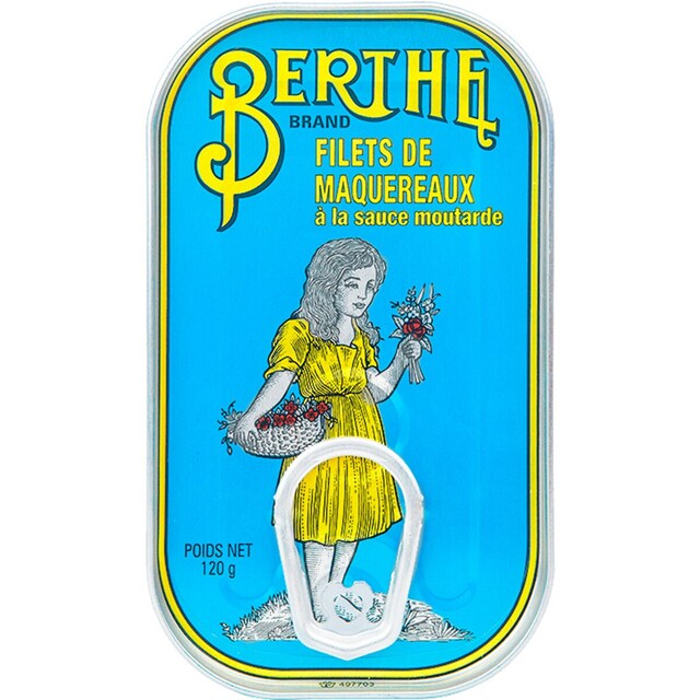 Imagem 0 de Filetes de Cavala com Pele em Mostarda lata 120 g