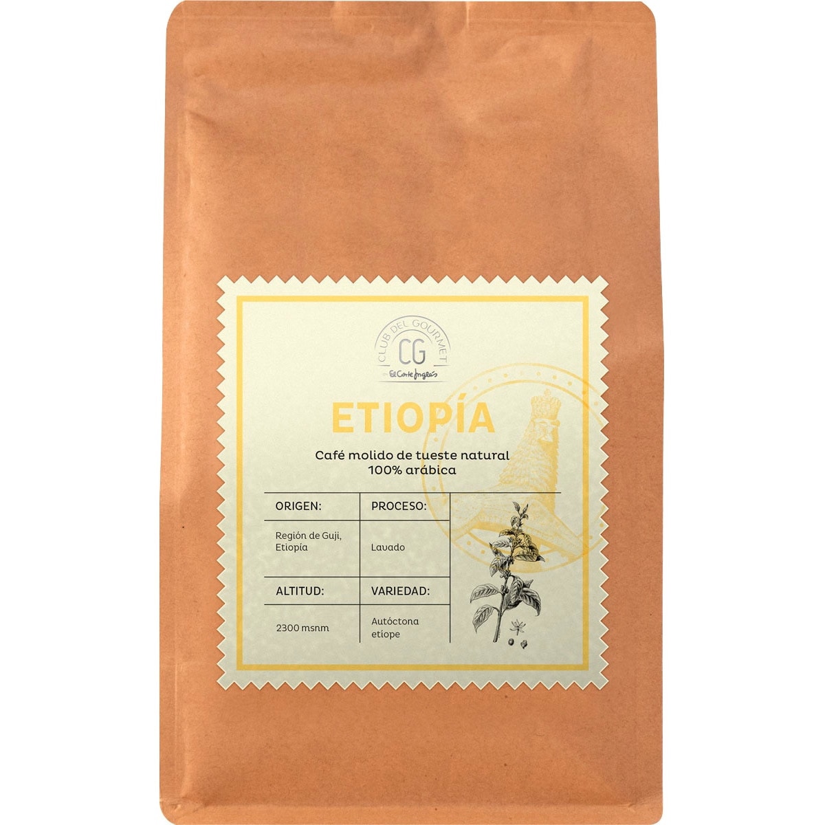 Imagem 0 de Café Moído 100% Arábica Moído de Origem Etíopia Natural 250 g