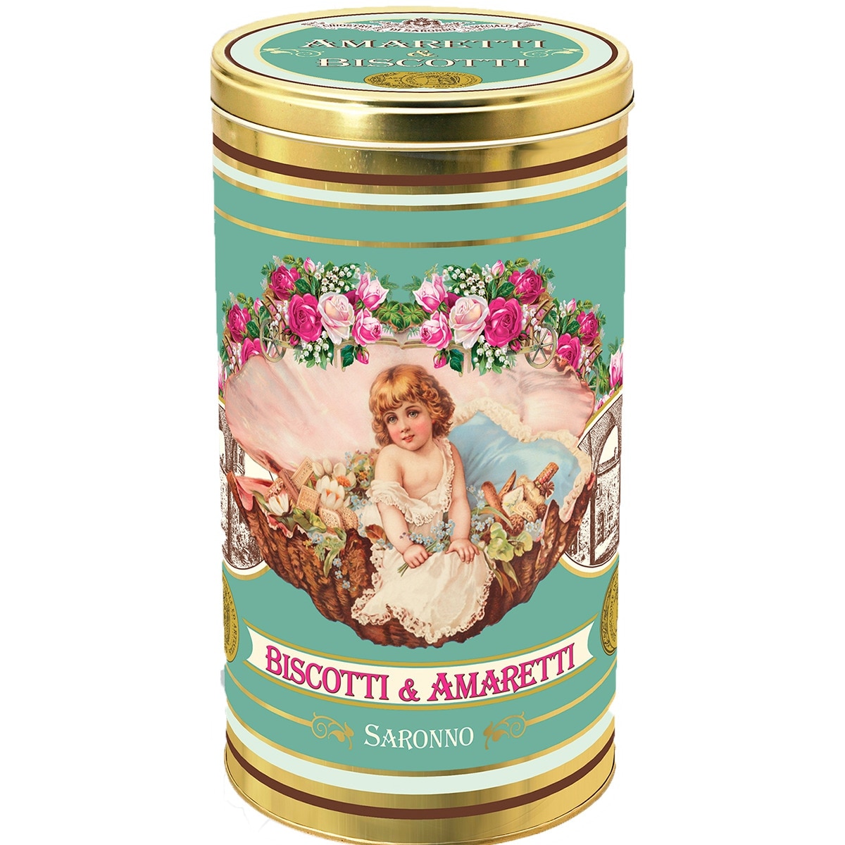 Imagem 0 de Bolacha Sortida Amaretti Crunchy e Soft lata 210 g