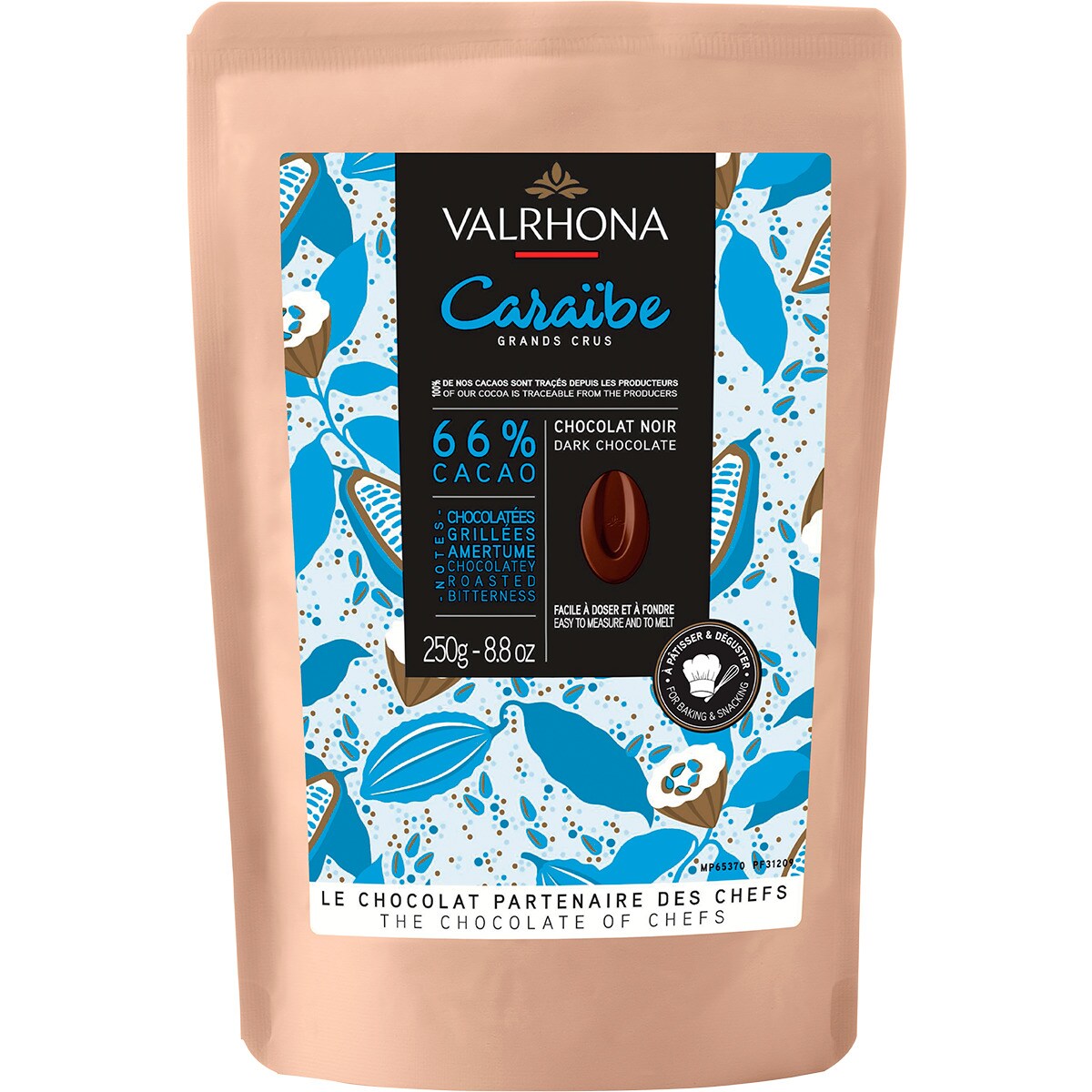 Imagem 0 de Valrhona Chocolate 66% Caraibe Preto 250 g
