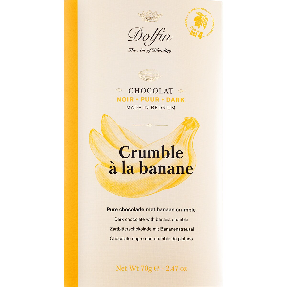 Imagem 0 de Chocolate Preto com Crocante de Banana 70 g