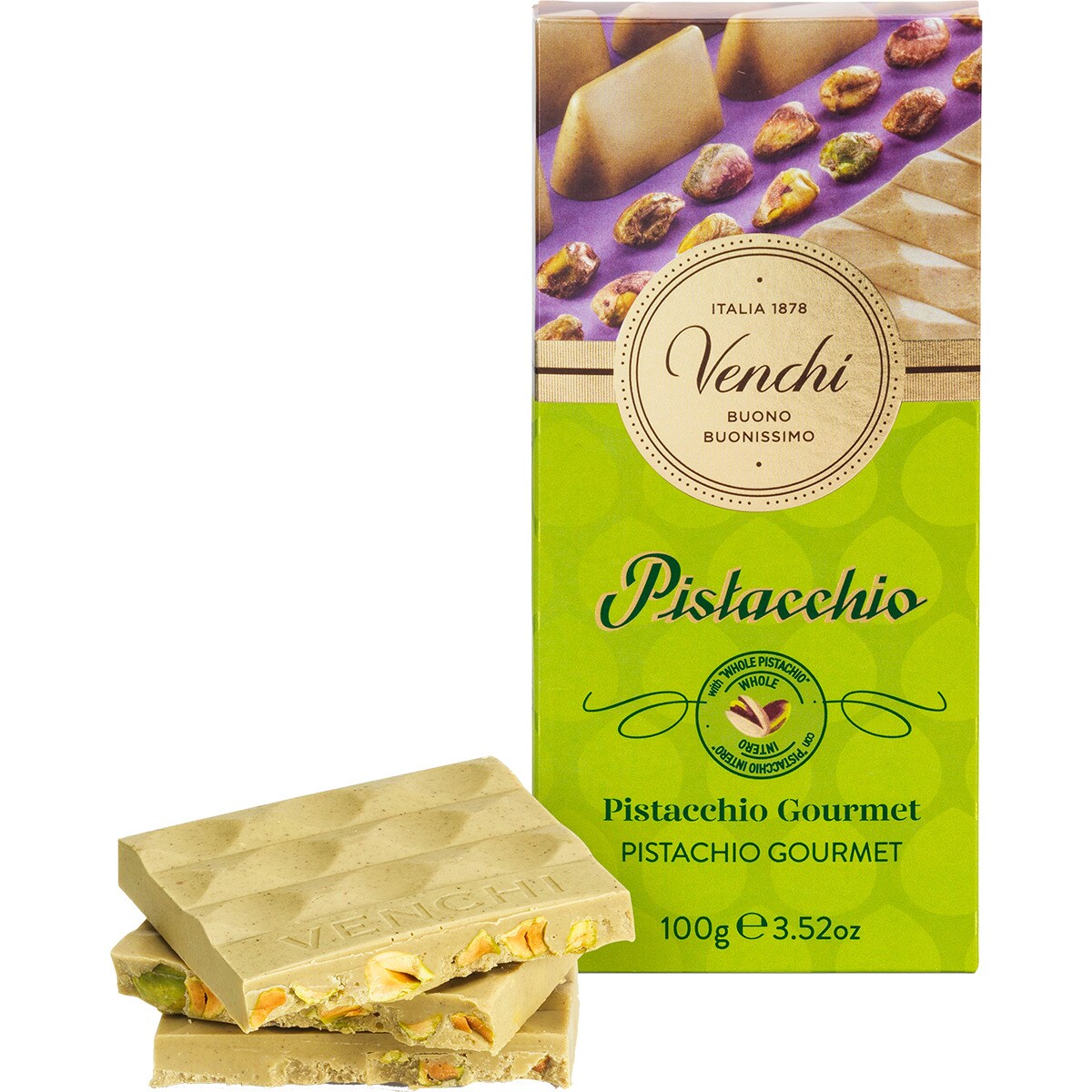 Imagem 0 de Chocolate Branco com Pistacho 100 g