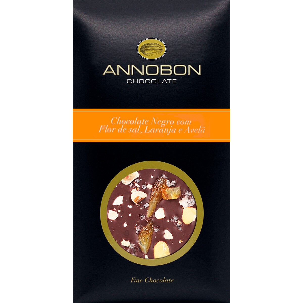 Imagem 0 de Chocolate Preto com Flor de Sal, Laranja e Avelã 80 g