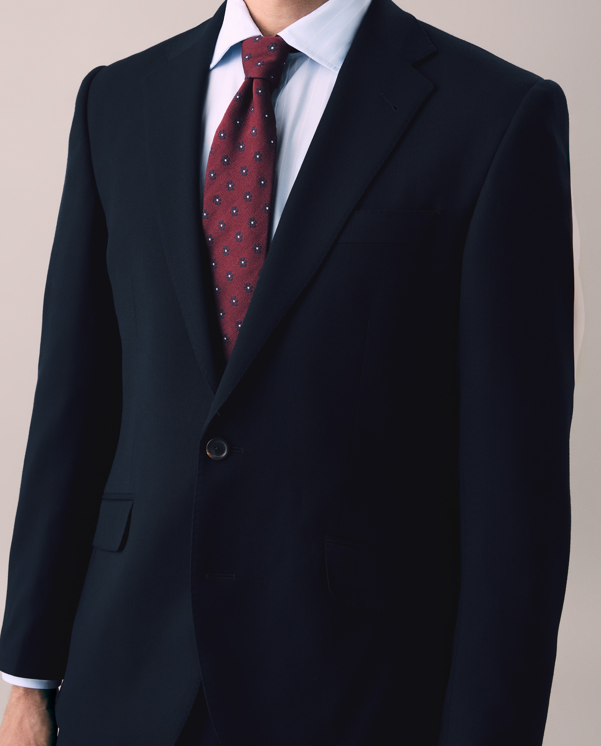 Casaco Separate Clássico Slim Fit com Micro Estrutura Azul-marinho-3