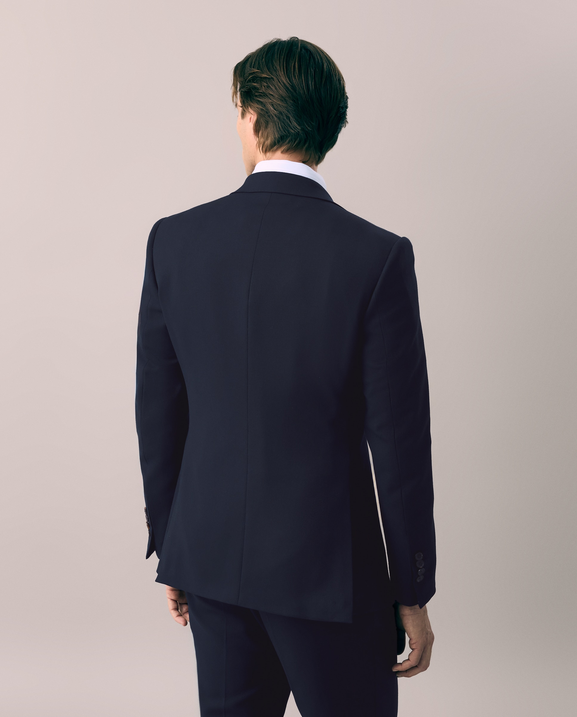 Casaco Separate Clássico Slim Fit com Micro Estrutura Azul-marinho-4