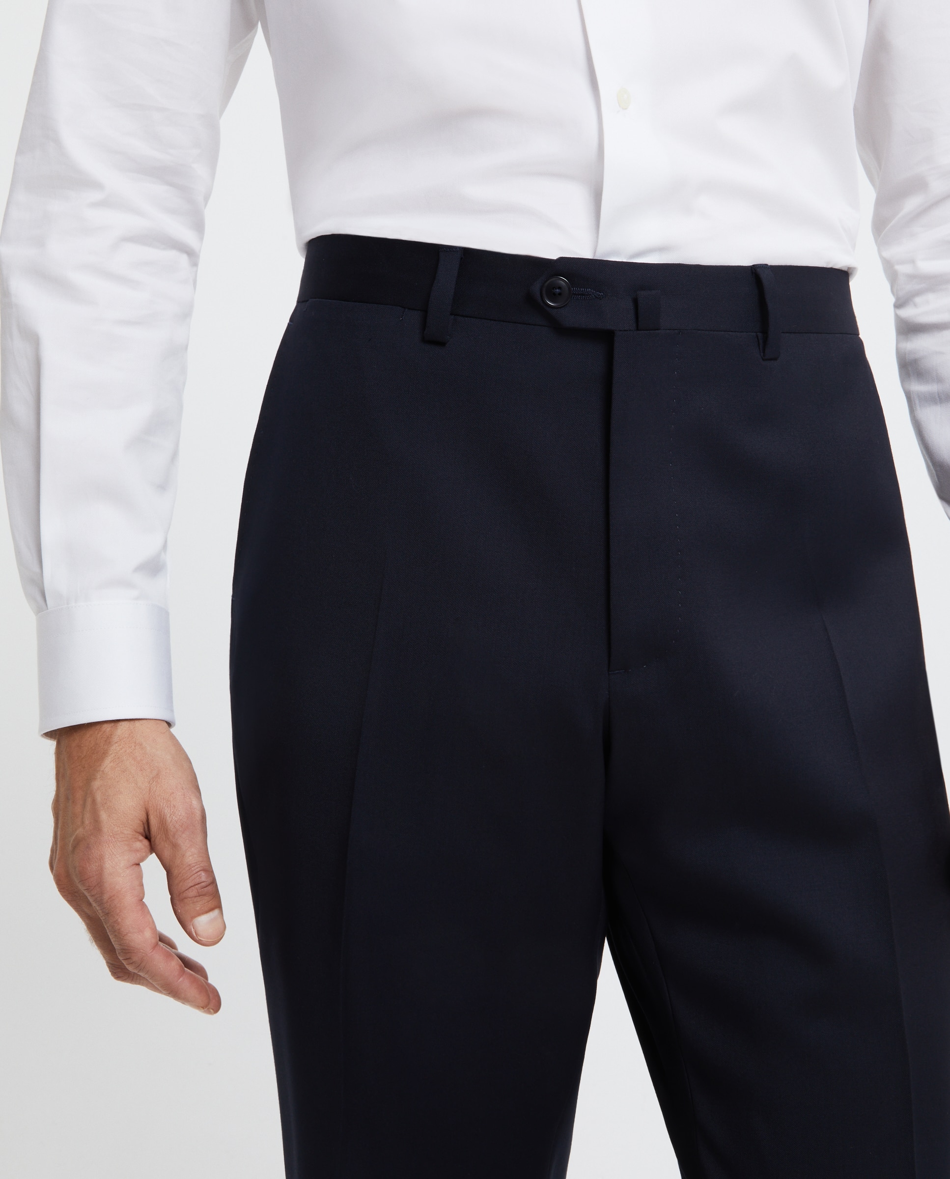 Pantalón separate Regular liso vestir 100% Lana hombre - Emidio Tucci - Azul Azul-7
