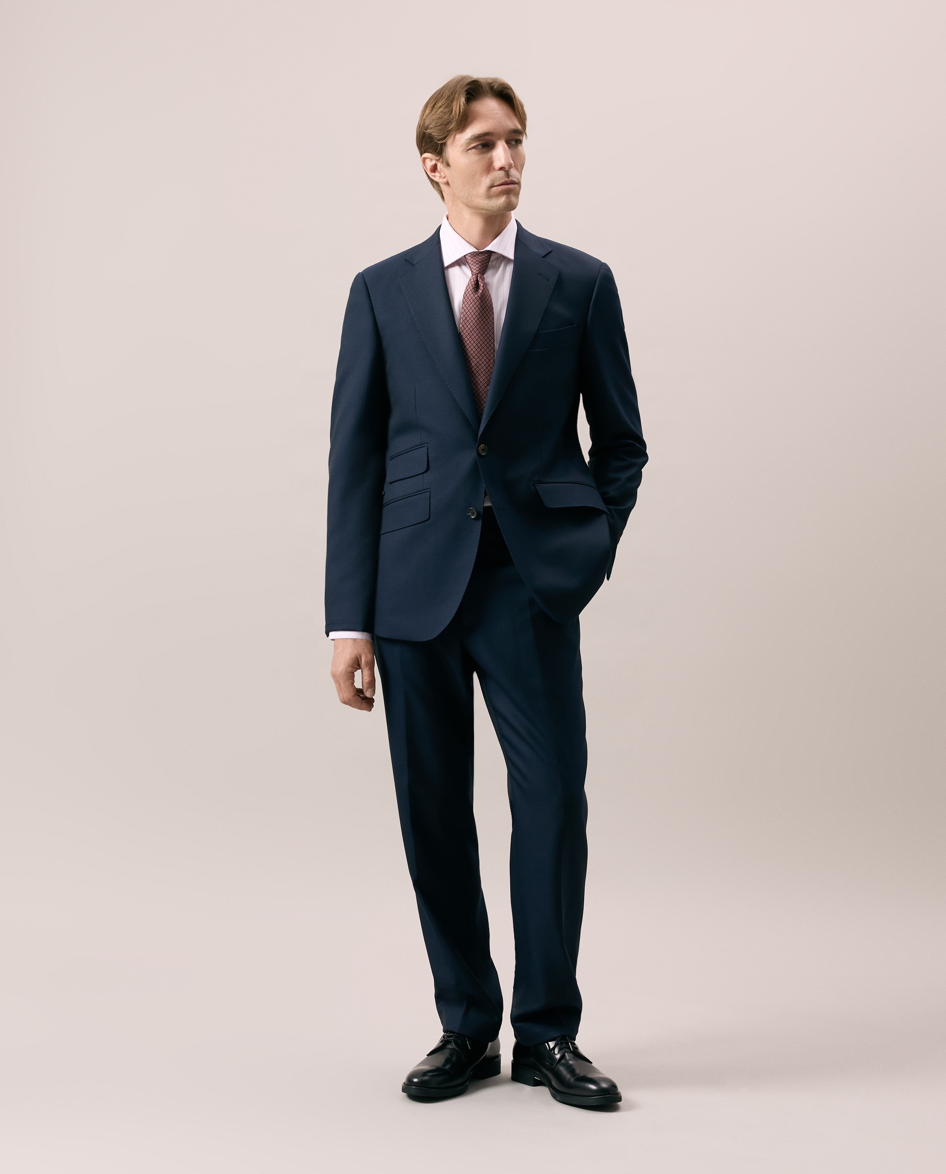 Imagen 0 de Pantalón de hombre separate vestir espiga fit regular. Azul marino