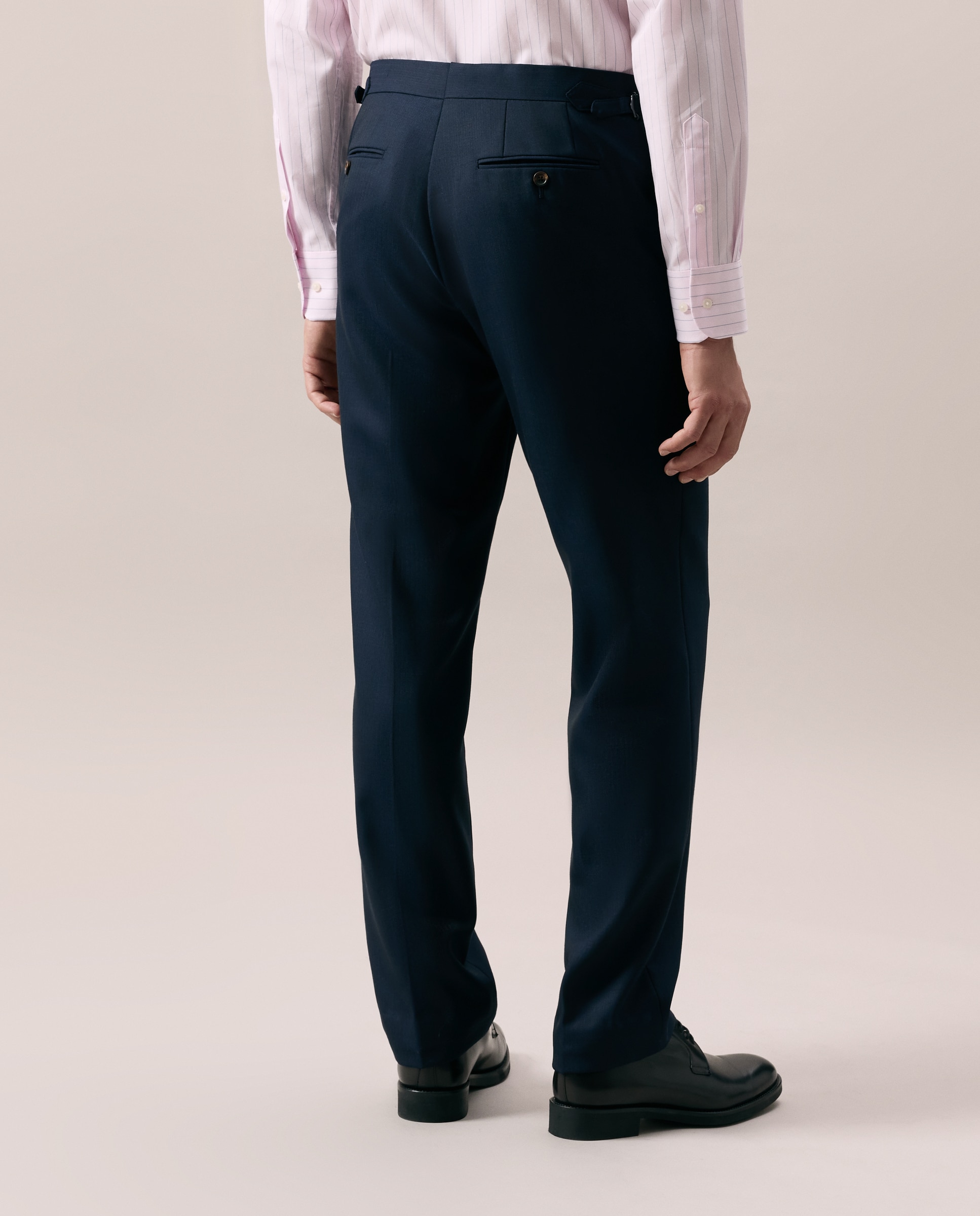 Pantalón separate Slim espiga vestir 100% Lana hombre - Emidio Tucci - Azul marino Azul marino-3