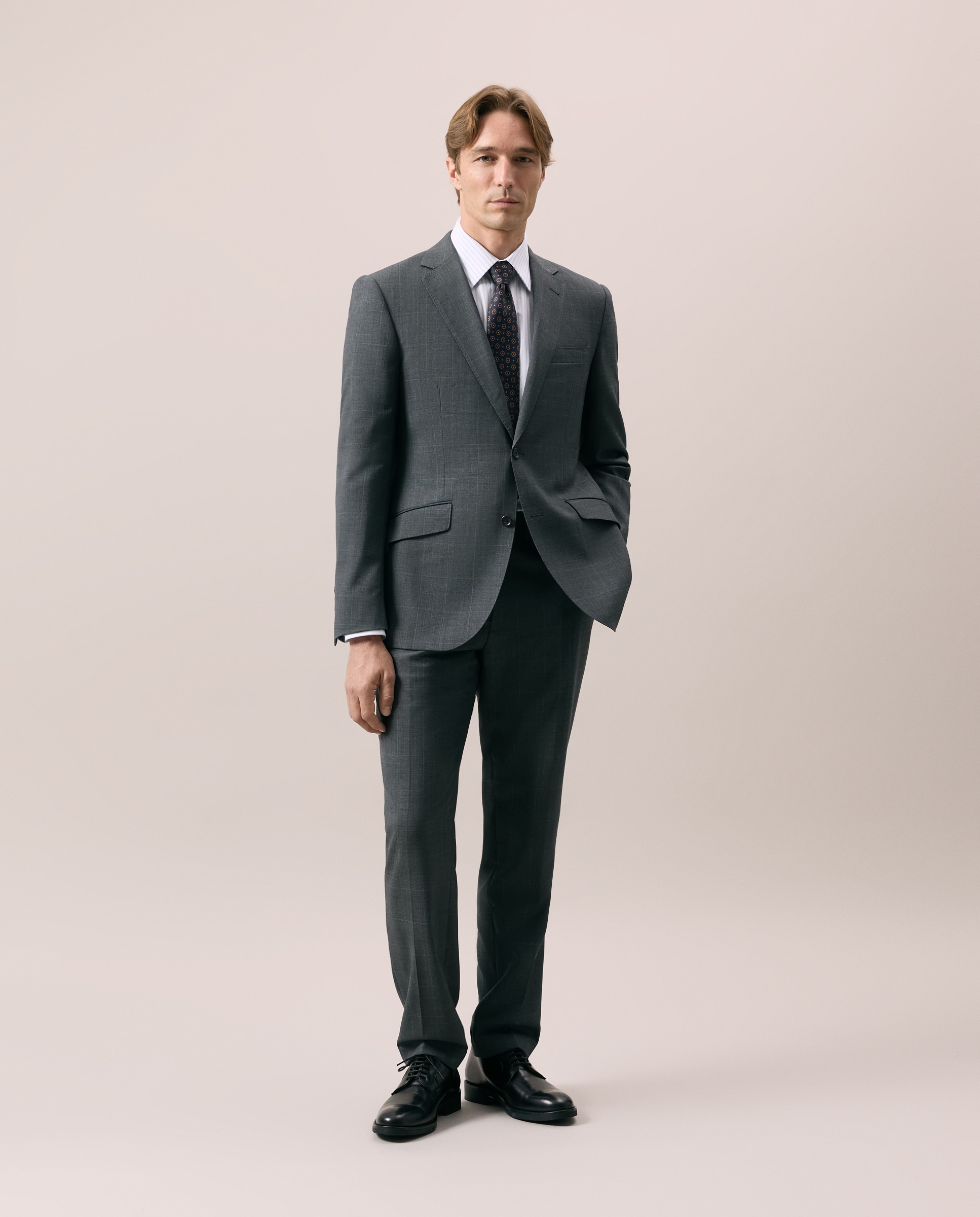 Imagem 0 de Fato Clássico Slim Fit com Quadrados Príncipe de Gales.