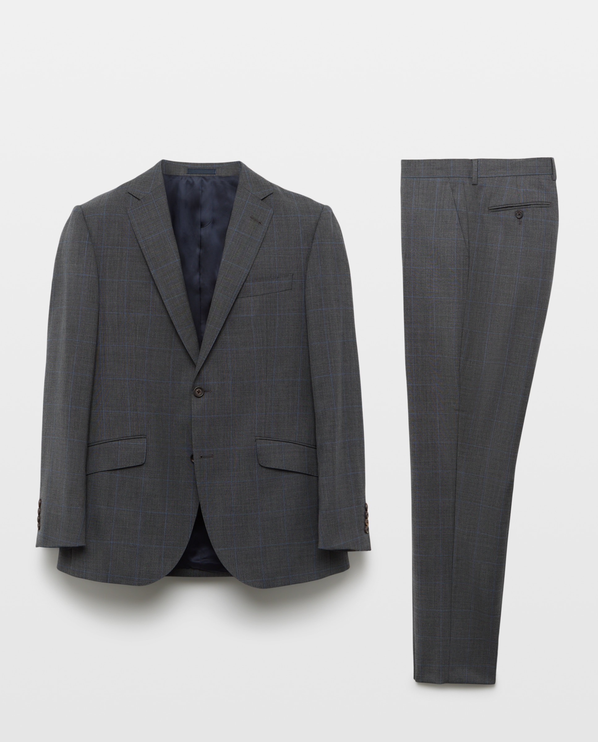 Imagem 0 de Fato Clássico Slim Fit com Quadrados Príncipe de Gales.