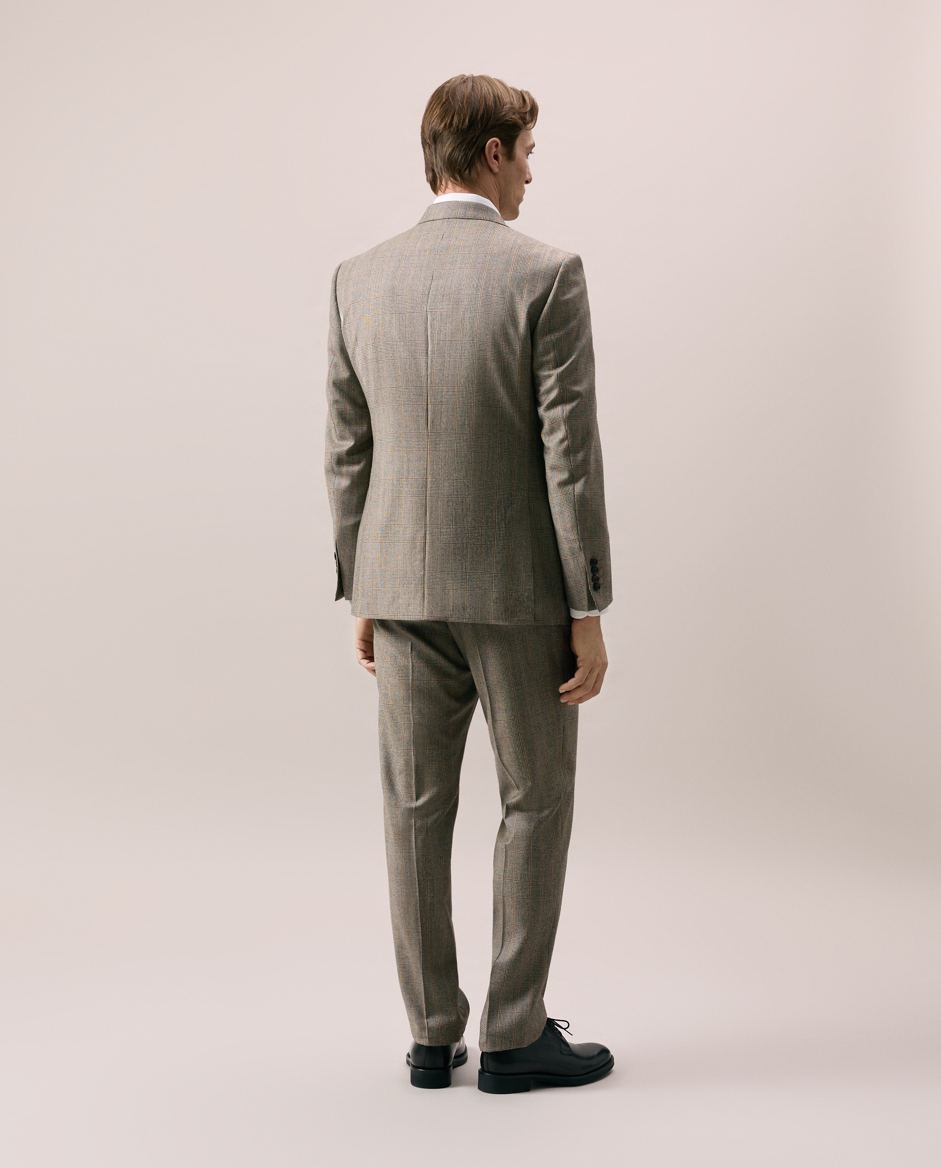 Traje Slim cuadro vestir 100% Lana hombre - Emidio Tucci - Camel Camel-5