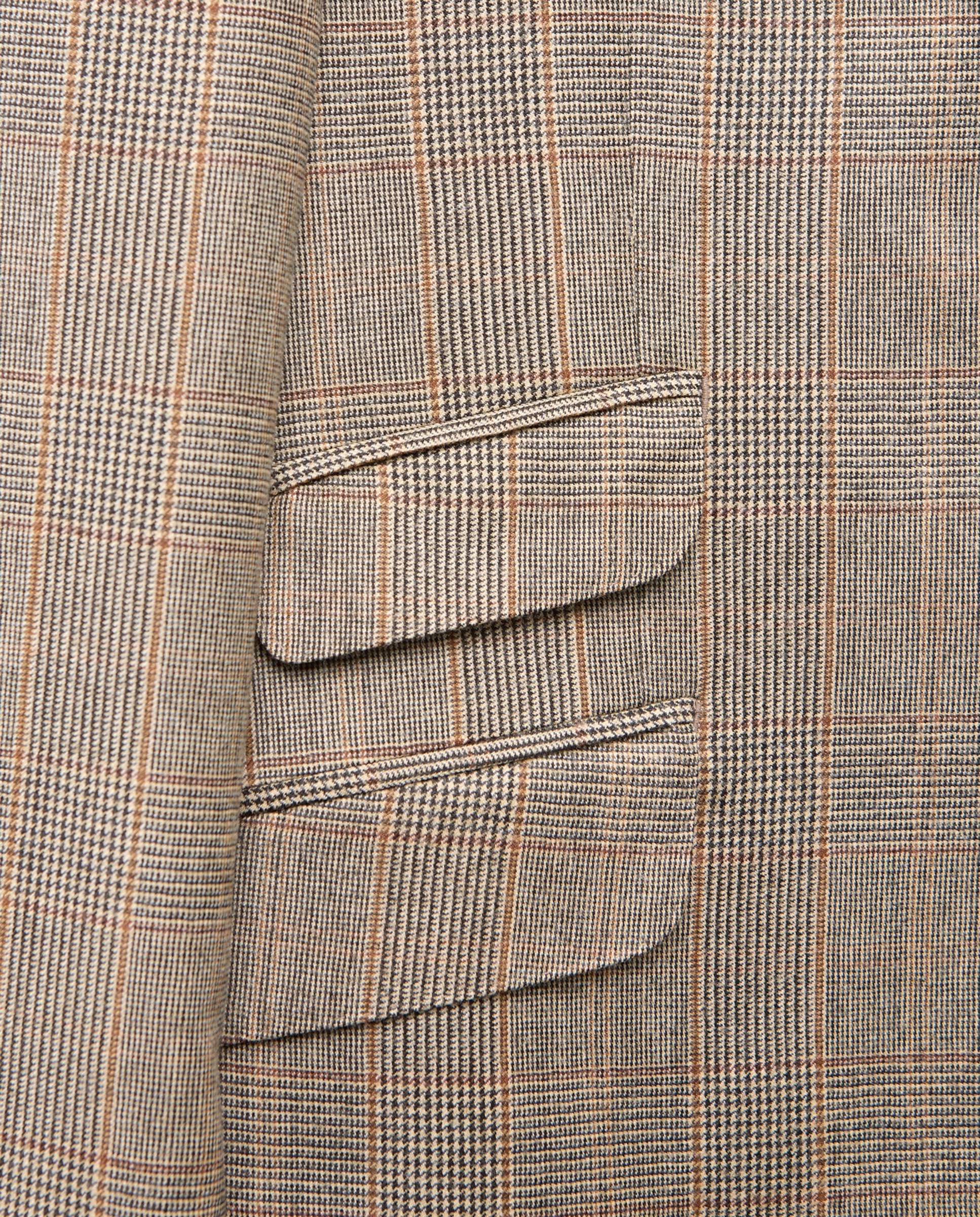 Fato Clássico Príncipe de Gales Slim Fit Camel-2