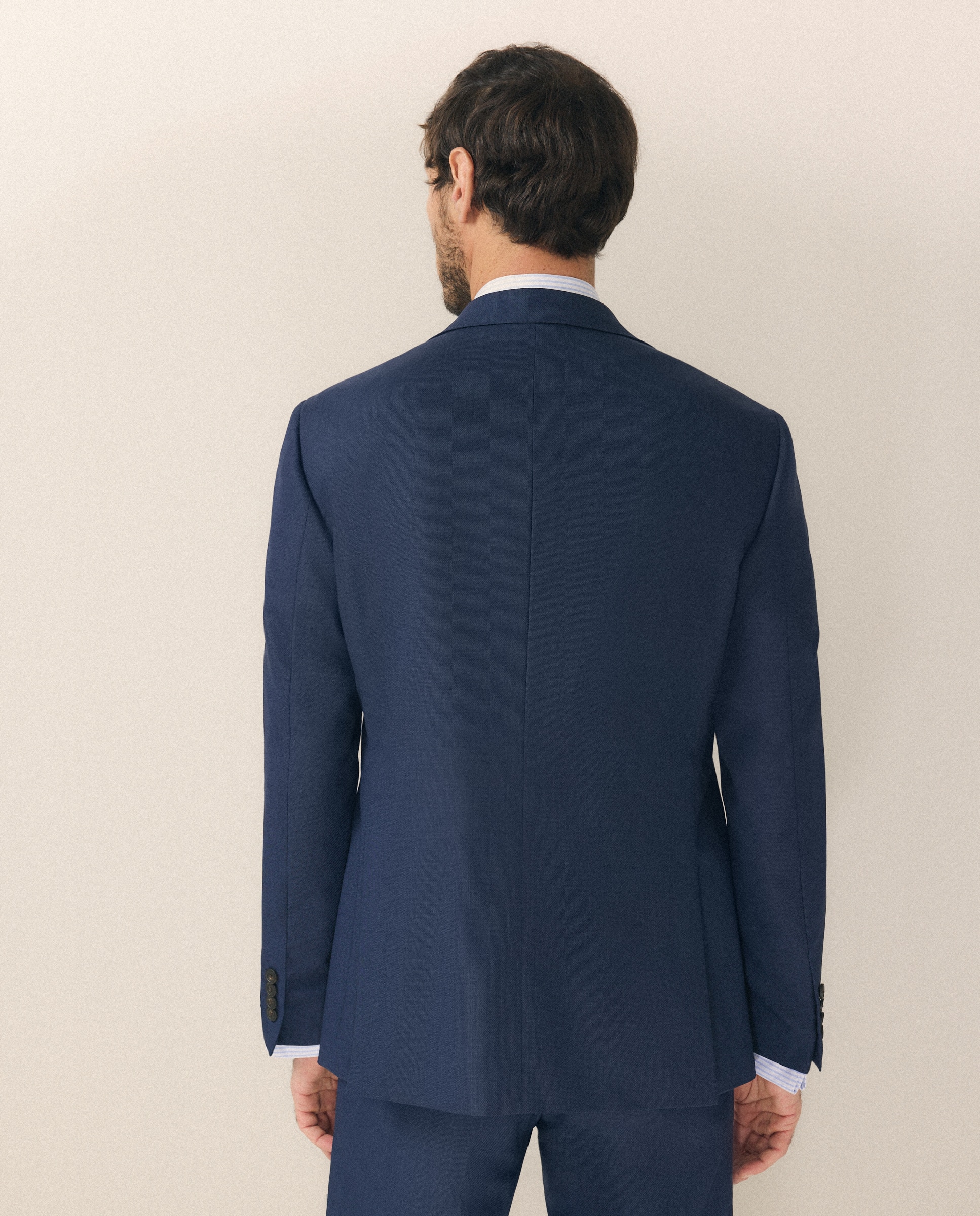 Fato com Micro Estrutura Azul-3