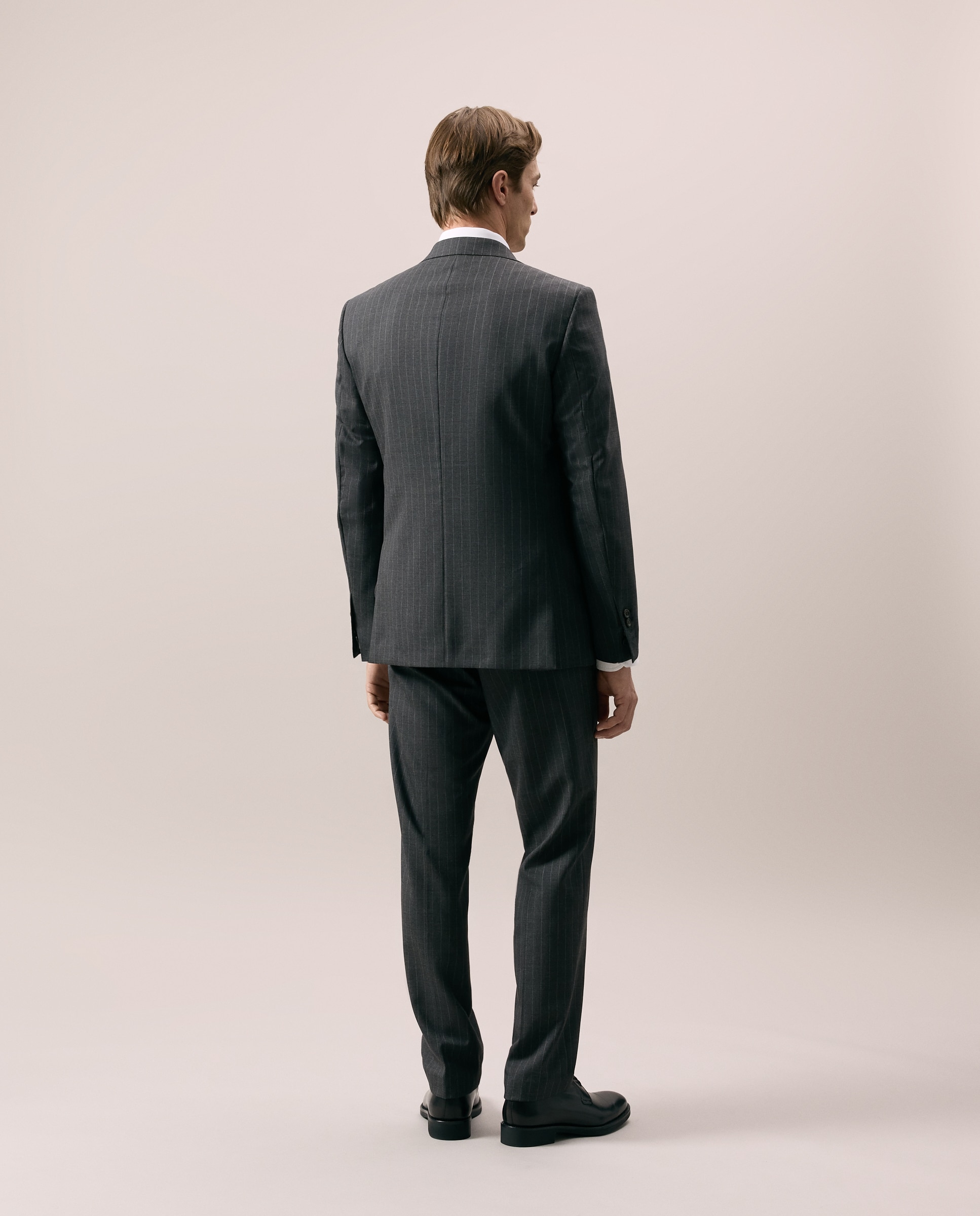 Traje Regular raya vestir 100% Lana hombre - Emidio Tucci - Gris Gris-5