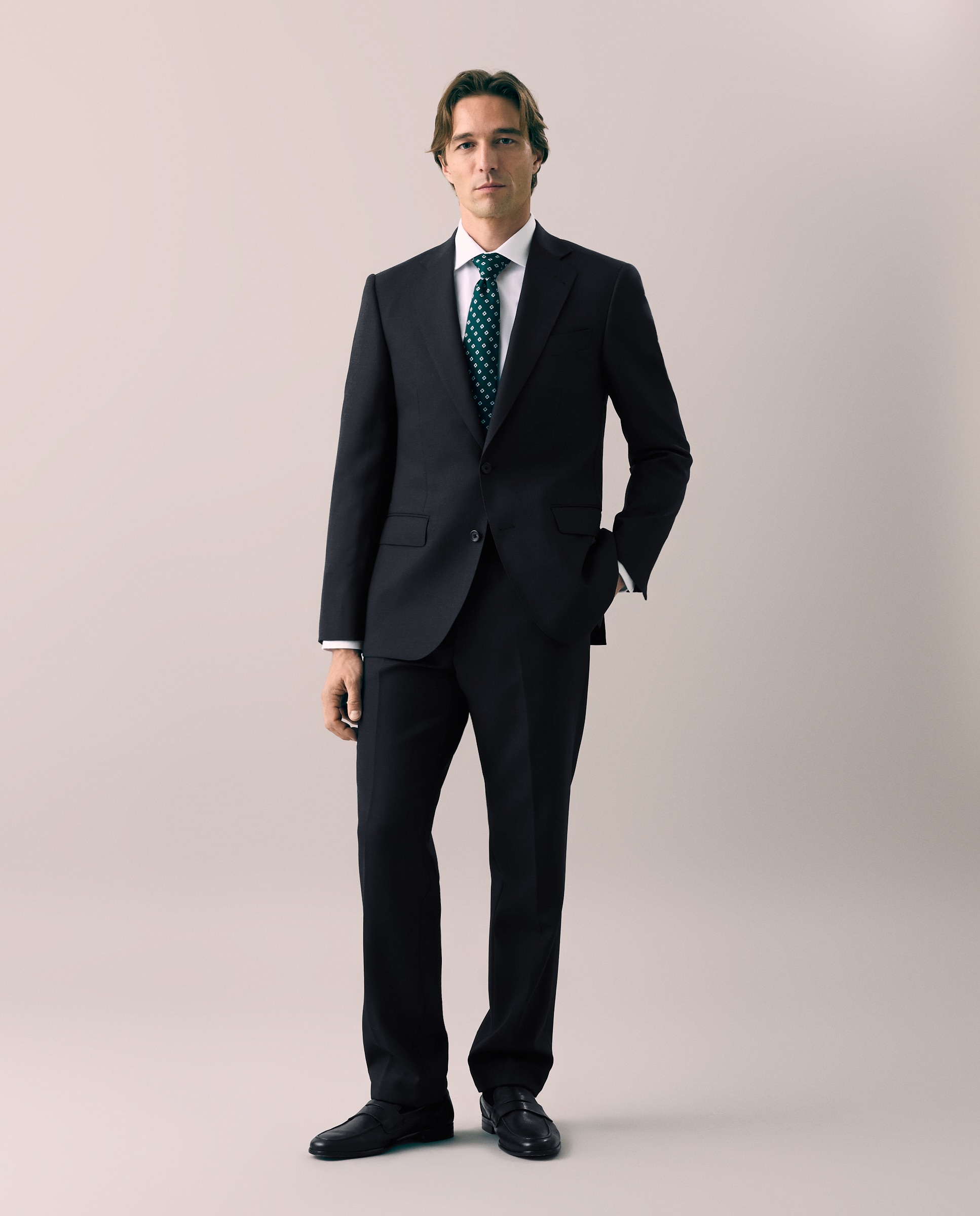 Casaco Separate Clássico Regular Fit com Xadrez Cinzento-escuro-2