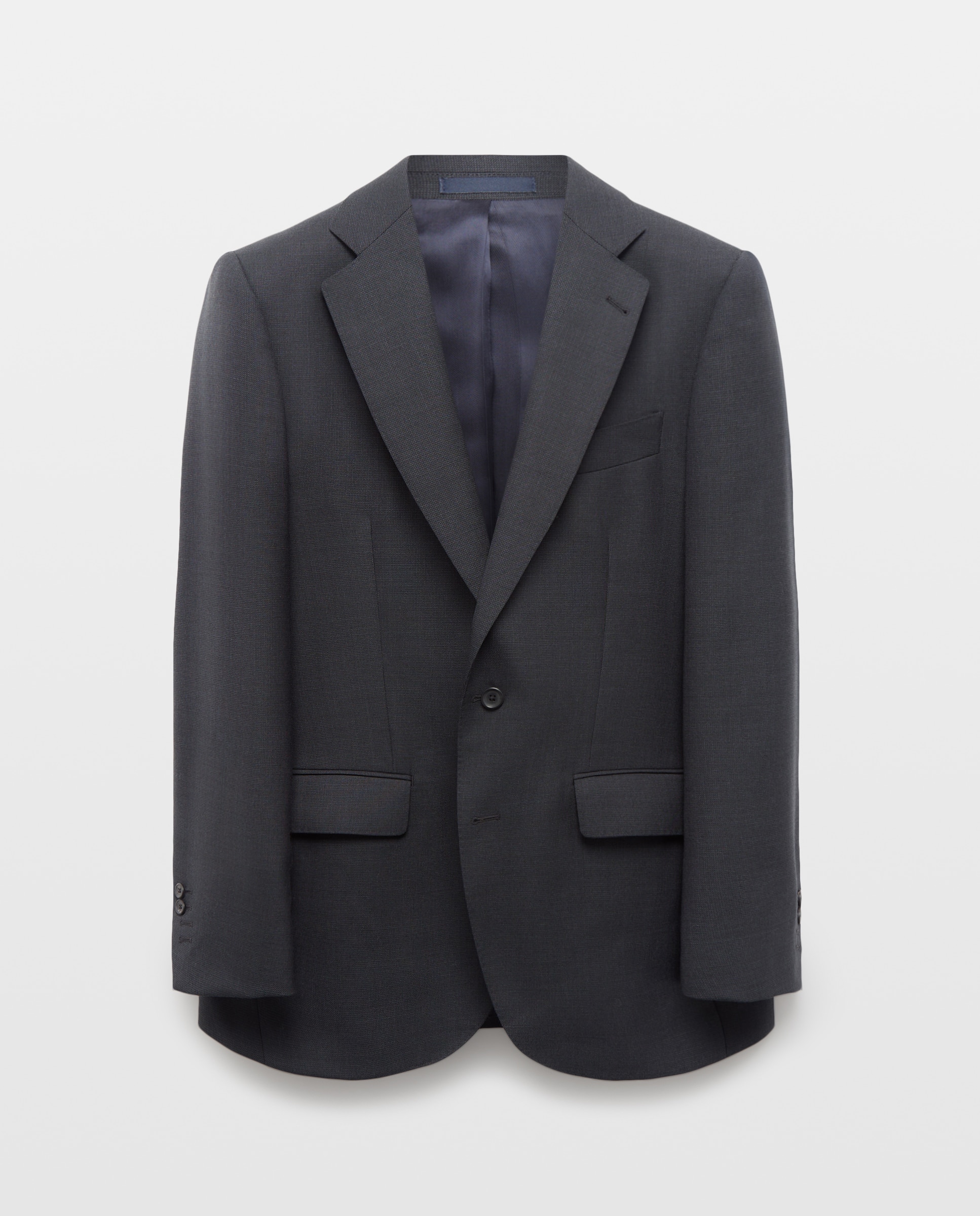 Casaco Separate Clássico Regular Fit com Xadrez Cinzento-escuro-5