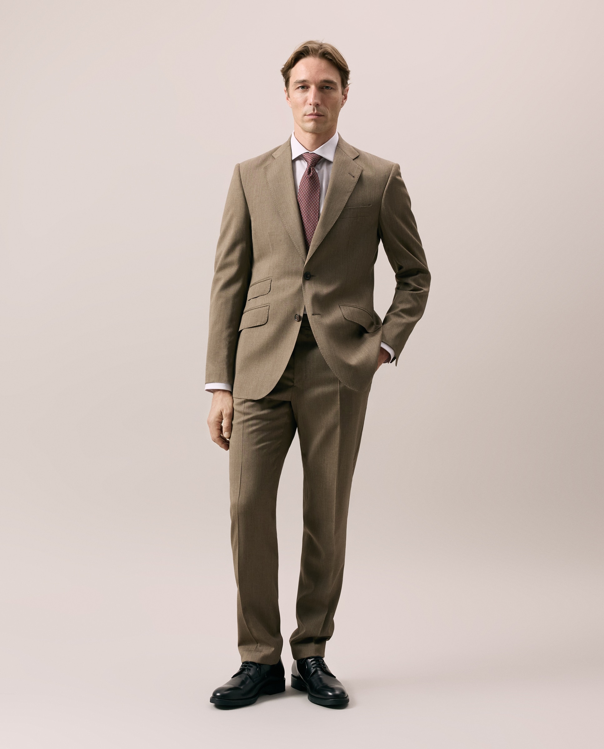 Chaqueta separate Slim espiga vestir 100% Lana hombre - Emidio Tucci - Camel Camel-2