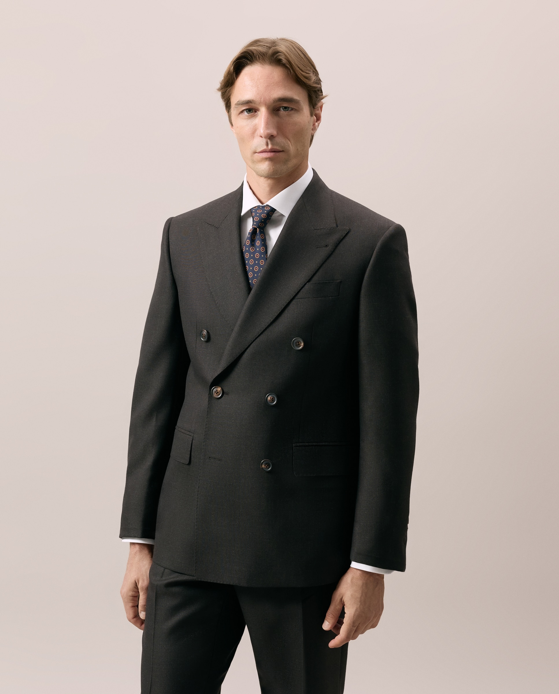 Imagen 0 de Chaqueta de hombre separate cruzada vestir fit regular Marrón oscuro