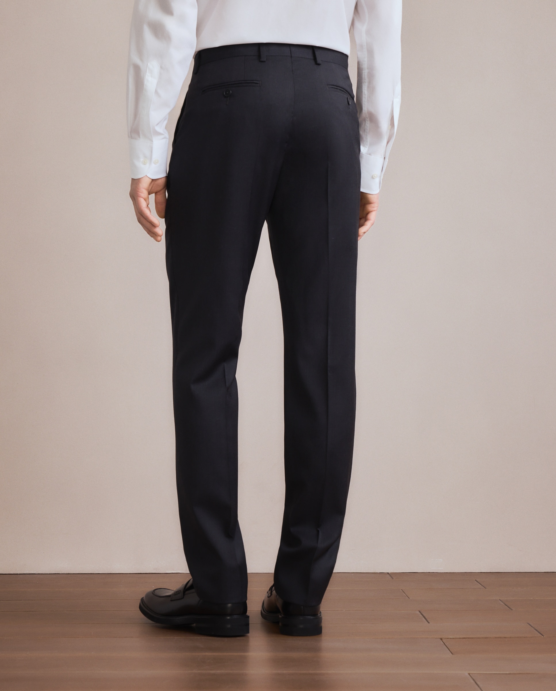 Calças Lisas Cinzento-escuro-3