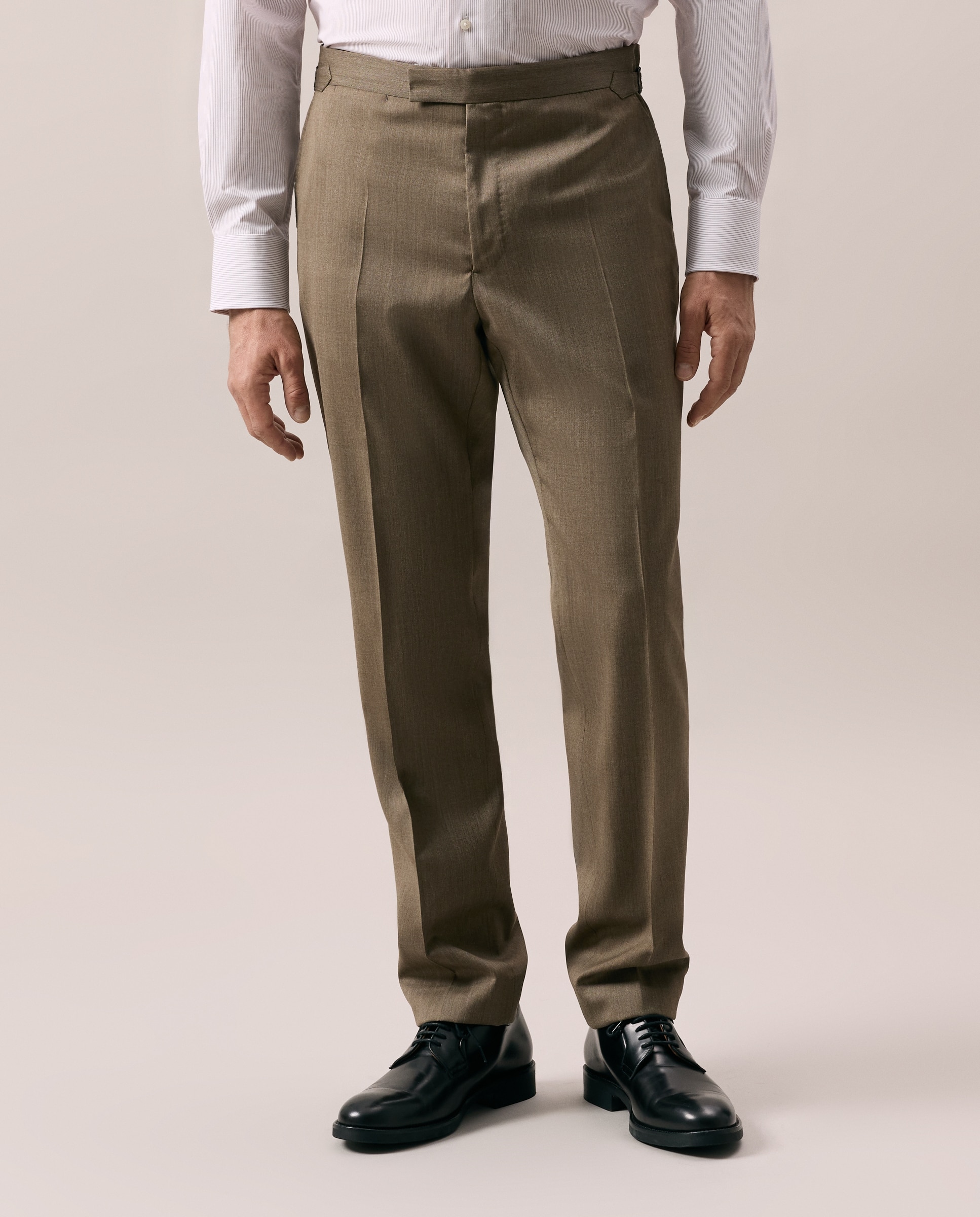 Pantalón separate Slim espiga vestir 100% Lana hombre - Emidio Tucci - Camel Camel-2