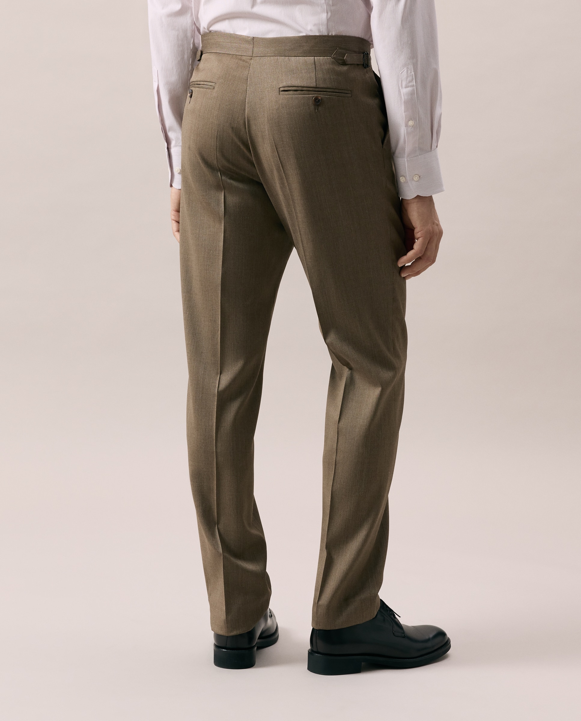 Pantalón separate Slim espiga vestir 100% Lana hombre - Emidio Tucci - Camel Camel-3