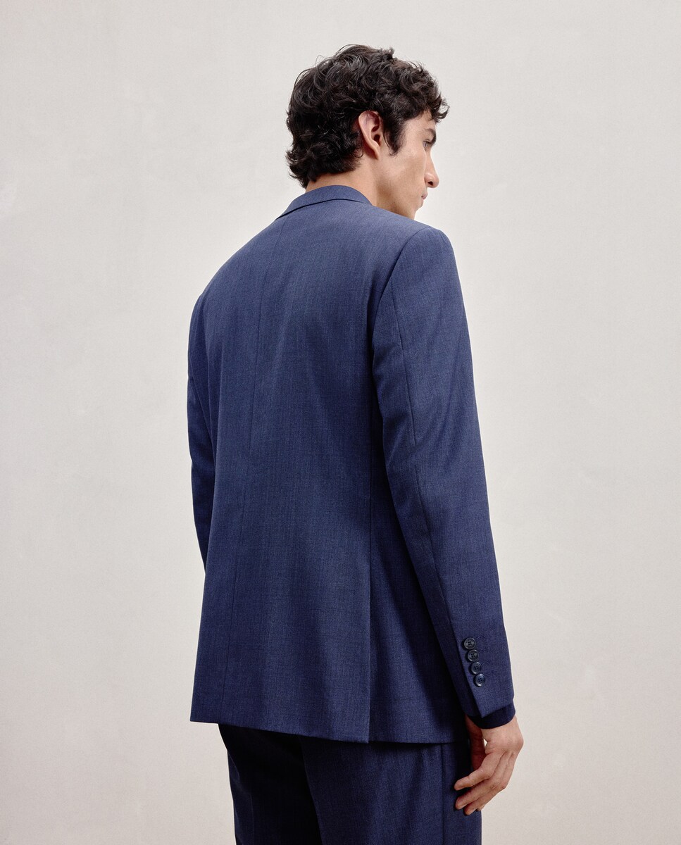 Fato com Micro Desenho Lavável Azul-marinho-3