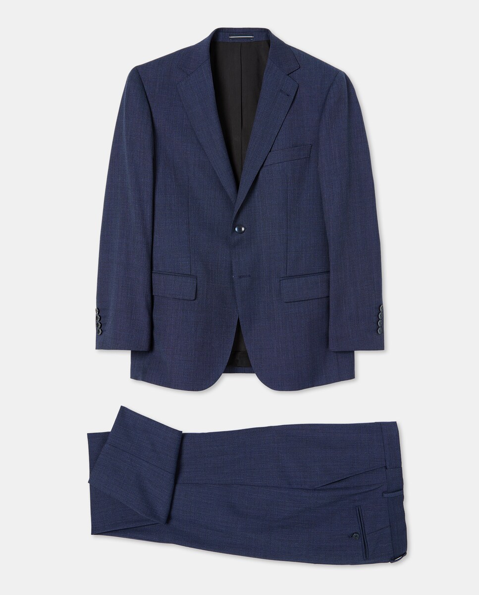 Fato com Micro Desenho Lavável Azul-marinho-7