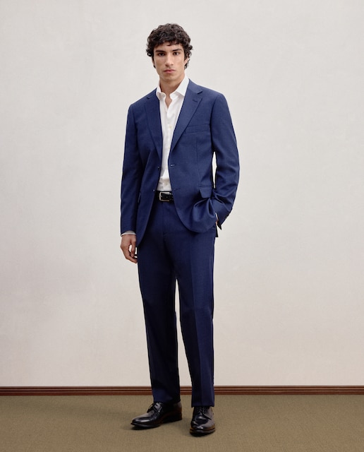 Imagen 0 de Traje de hombre ojo de perdiz azul lavable