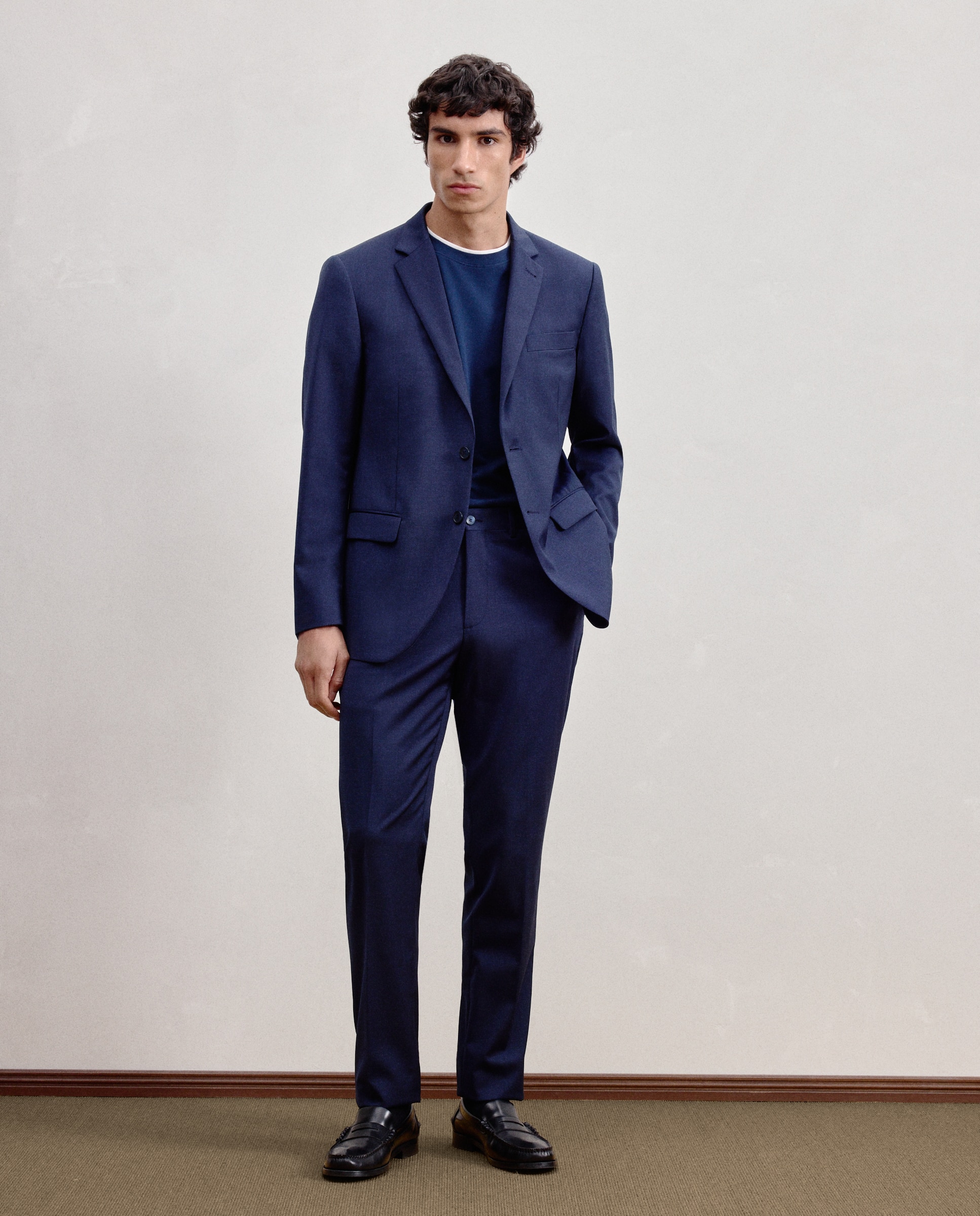 Dustin - Traje de hombre cuadrille bicolor light lavable.