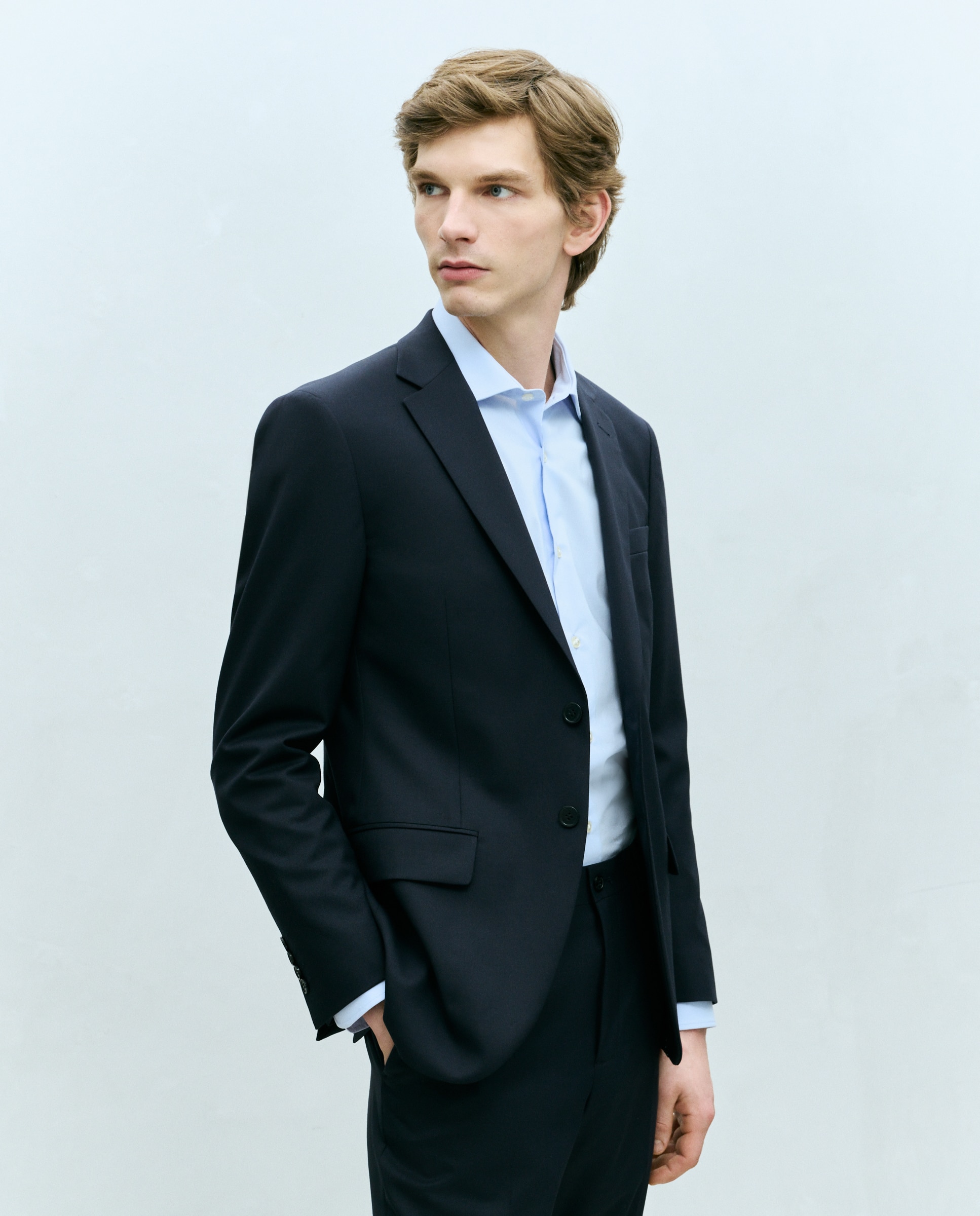 Casaco Separate Slim com Lavagem Azul-marinho-1