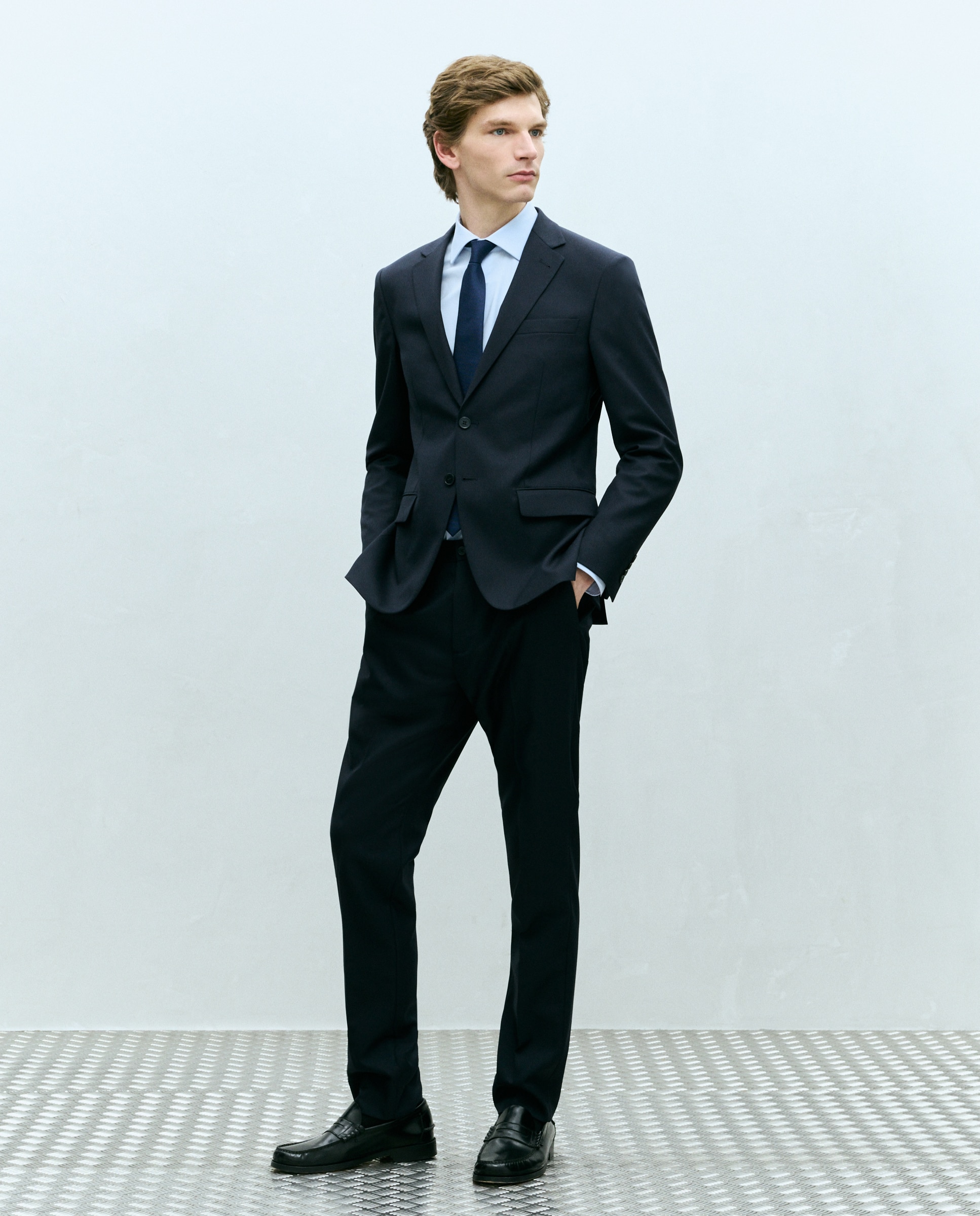 Casaco Separate Slim com Lavagem Azul-marinho-2