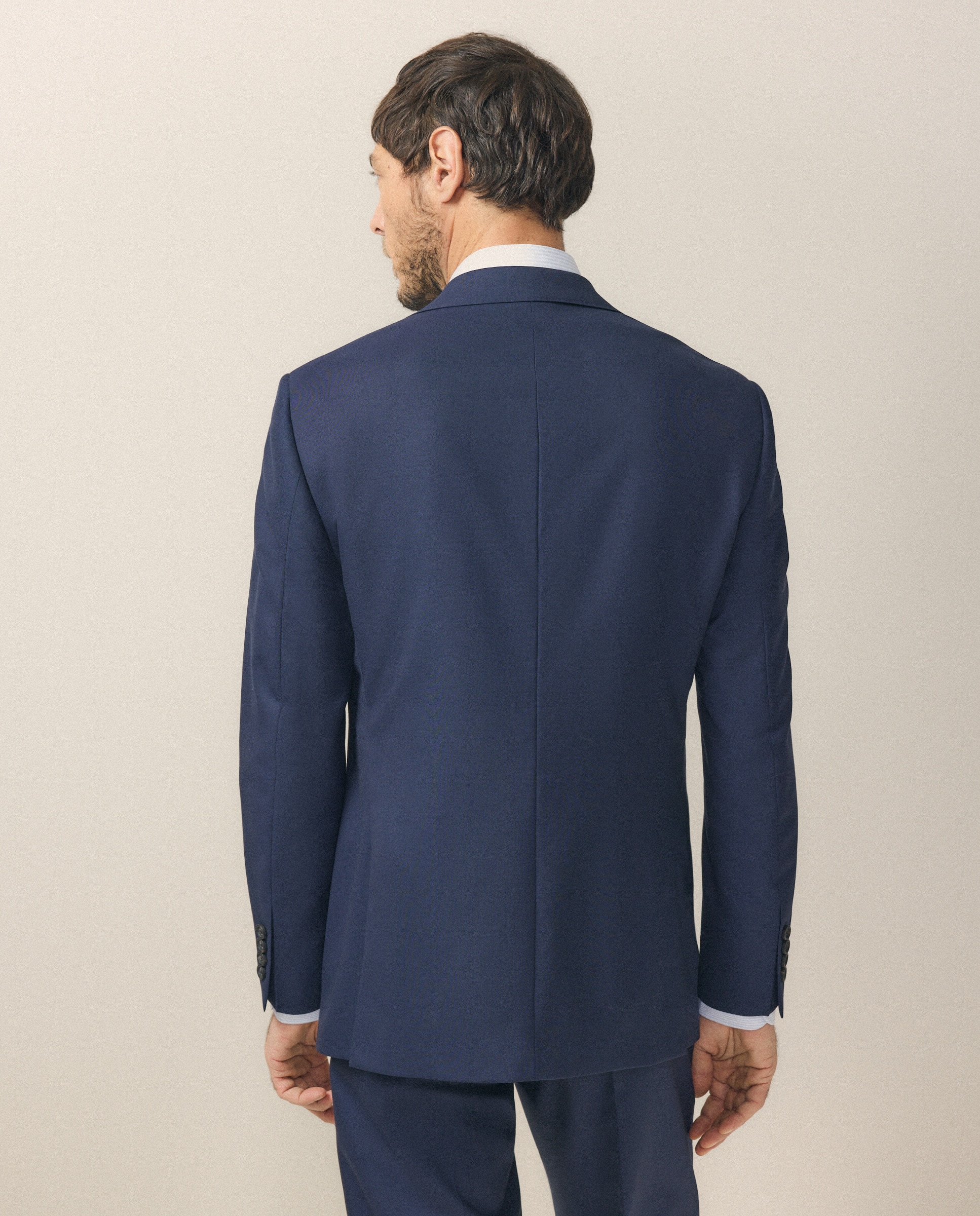 Chaqueta separate Slim liso vestir 100% Lana hombre - Emidio Tucci - Azul Azul-3