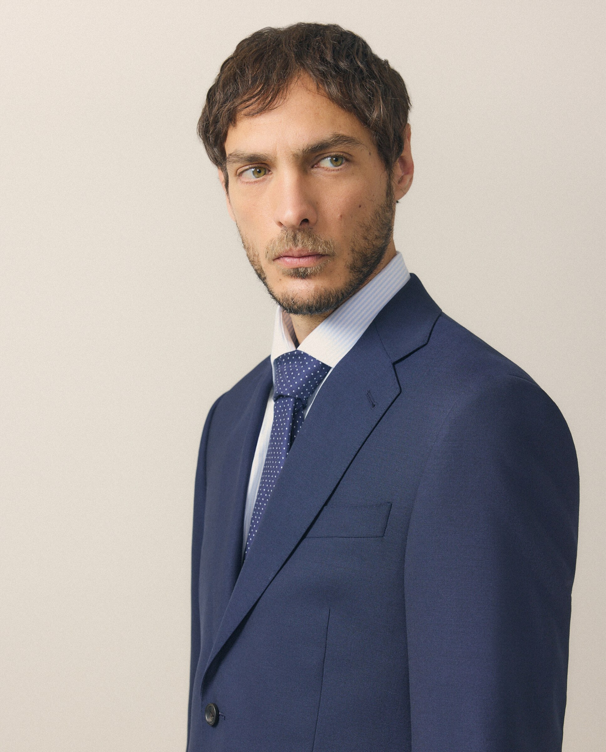 Chaqueta separate Slim liso vestir 100% Lana hombre - Emidio Tucci - Azul Azul-5