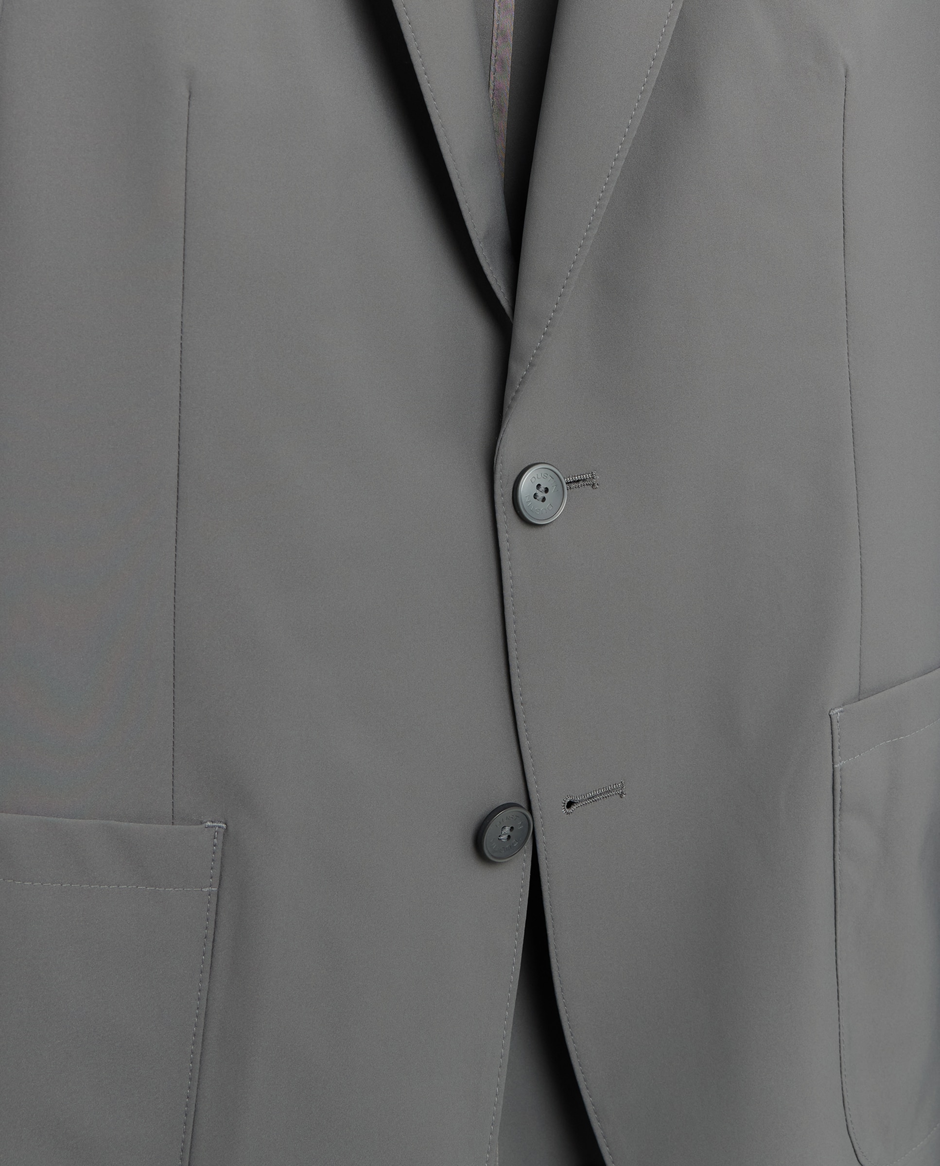 Americana de traje lavable liso fit slim tecnico de hombre - Dustin - Gris oscuro Gris oscuro-5