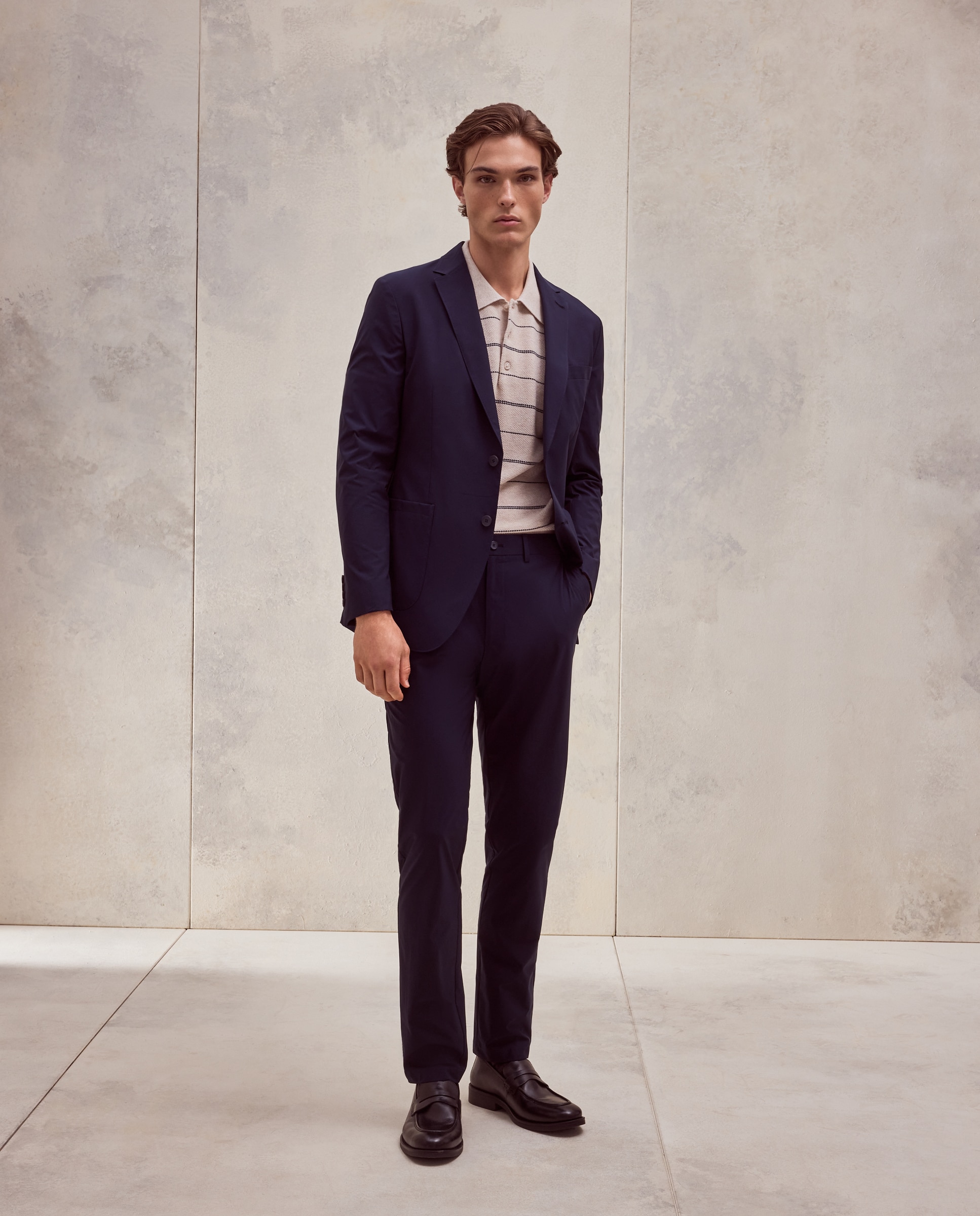 Casaco de Fato Slim Fit Azul-marinho-2
