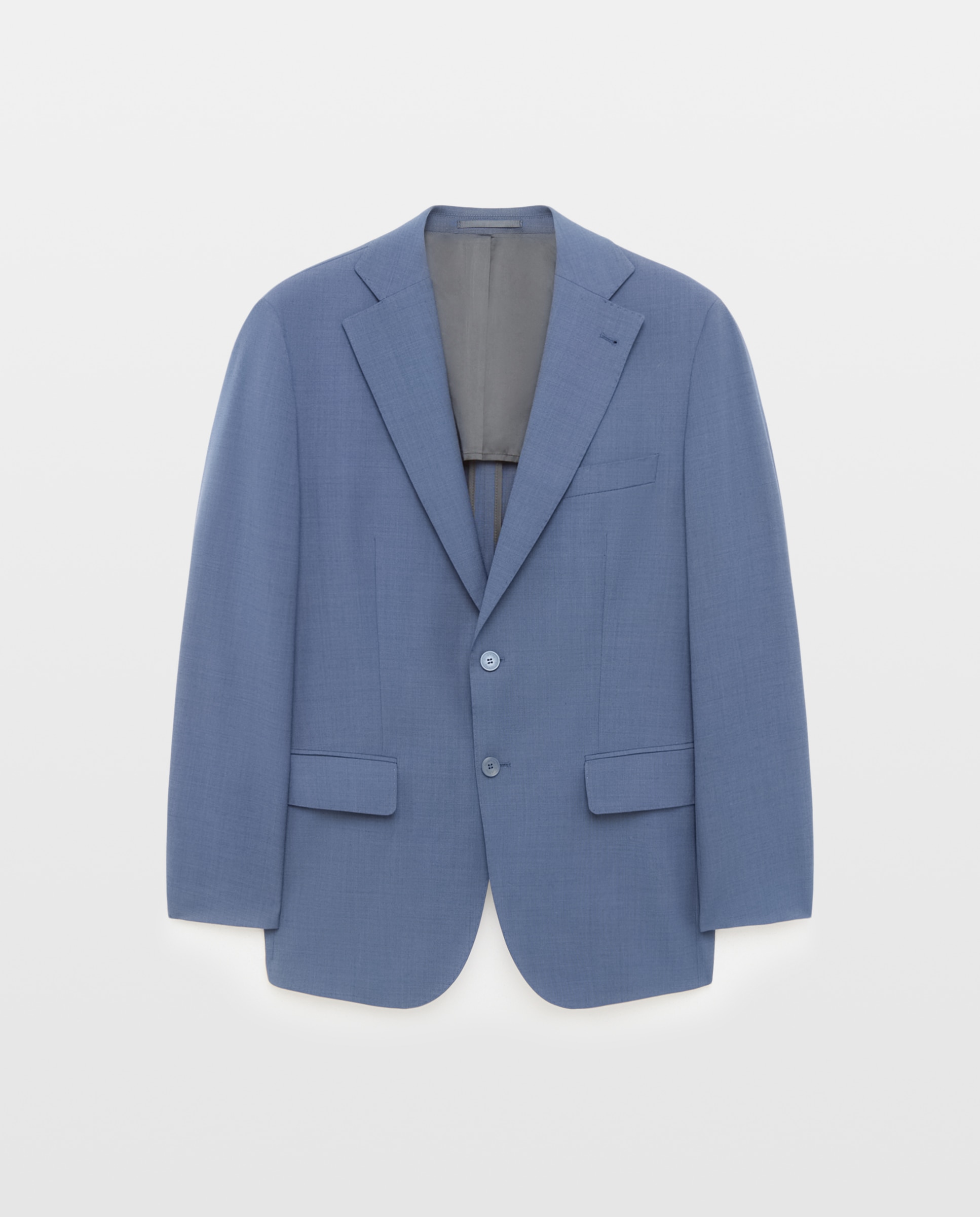 Americana de traje lavable desestructurado fit regular mezcla con lana de hombre - Dustin - Azul marino Azul marino-4