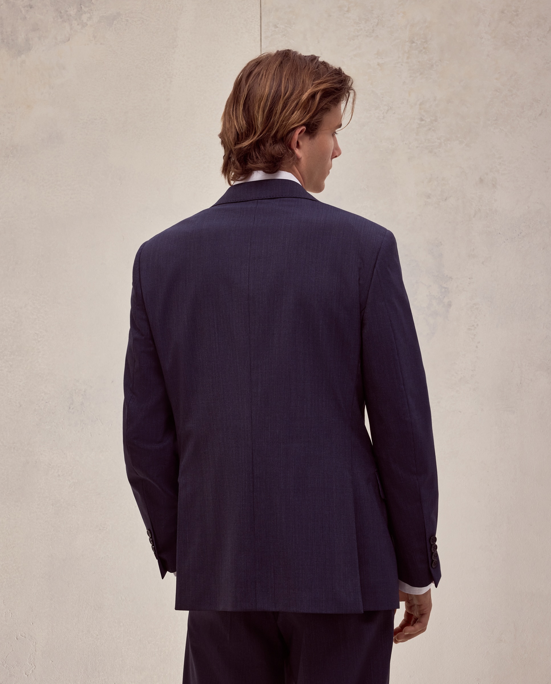 Chaqueta traje hombre separate regular microdibujo pata de gallo. - Dustin - Azul marino Azul marino-4