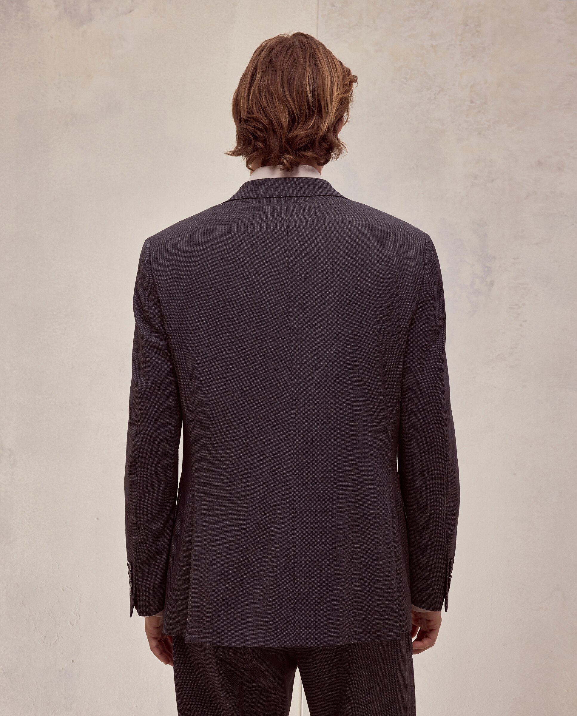 Americana de traje lavable desestructurado fit regular mezcla con lana de hombre - Dustin - Gris oscuro Gris oscuro-4