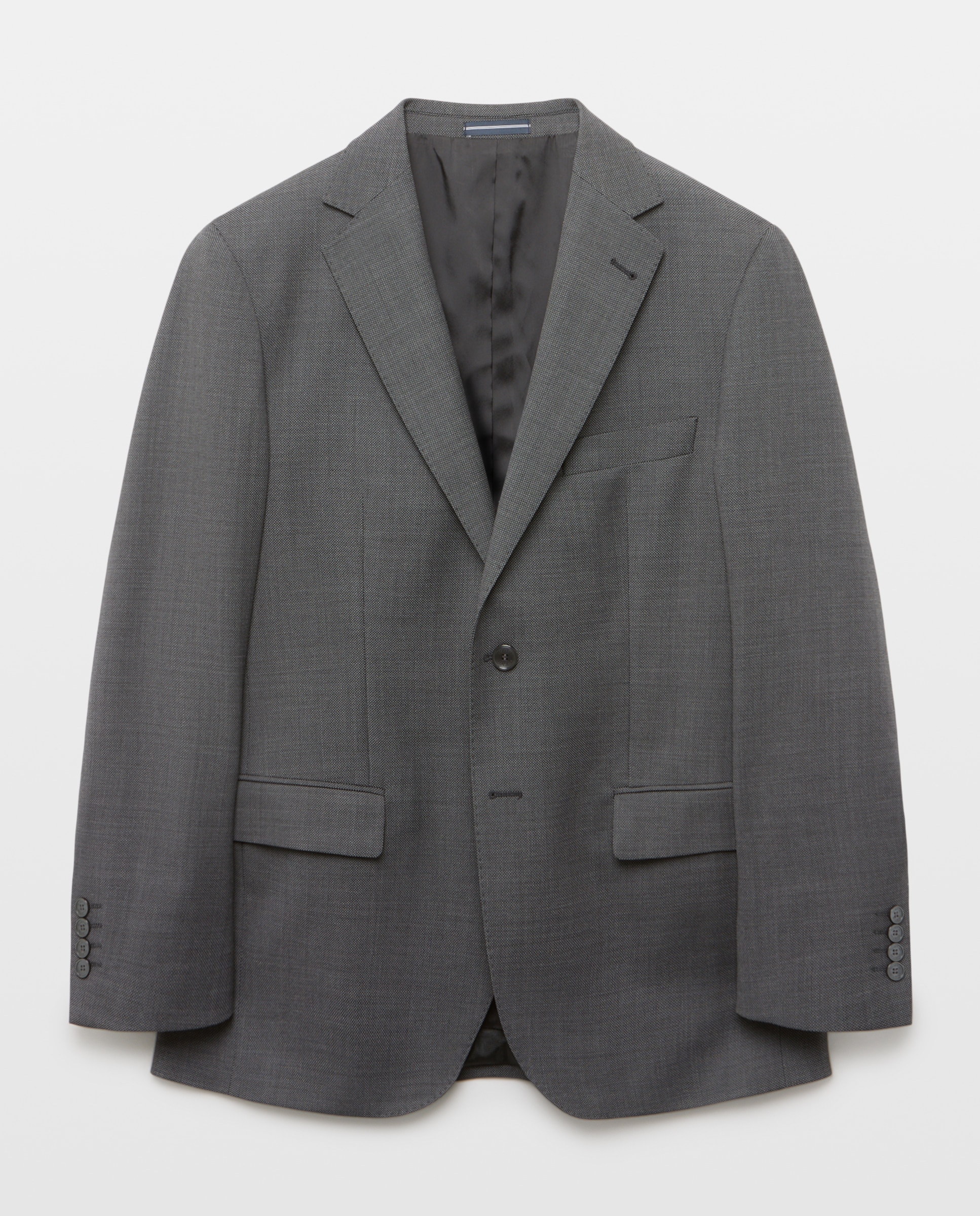 Americana de traje lavable desestructurado fit regular mezcla con lana de hombre - Dustin - Gris oscuro Gris oscuro-5