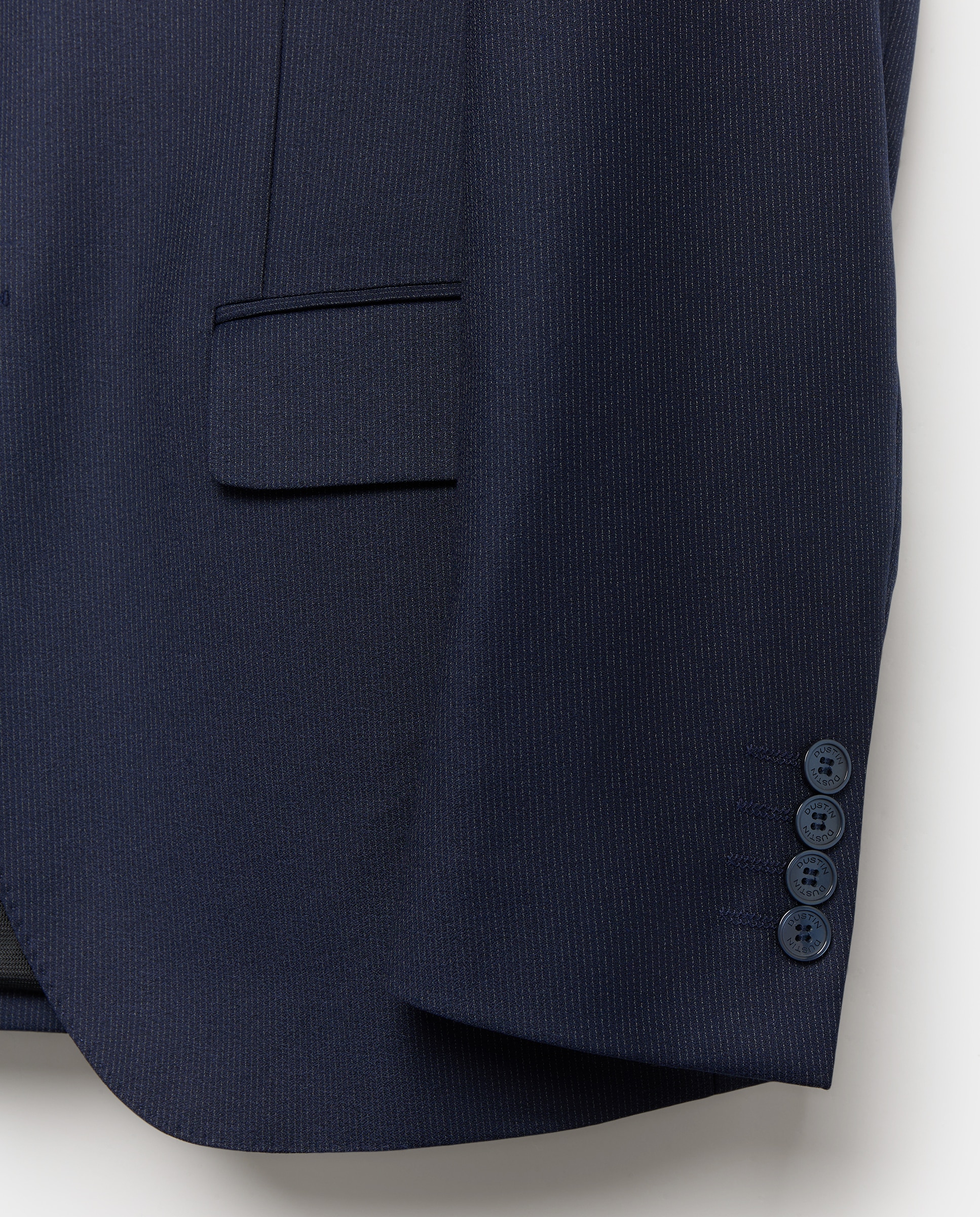 Americana de traje lavable raya fit slim mezcla con lana de hombre - Dustin - Azul marino Azul marino-5