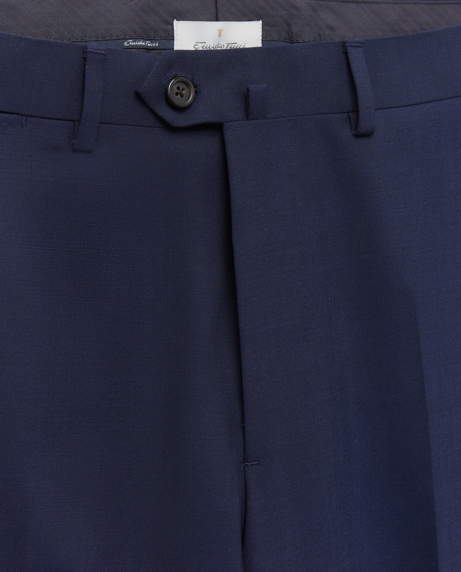 Pantalón separate Slim liso vestir 100% Lana hombre - Emidio Tucci - Azul Azul-5