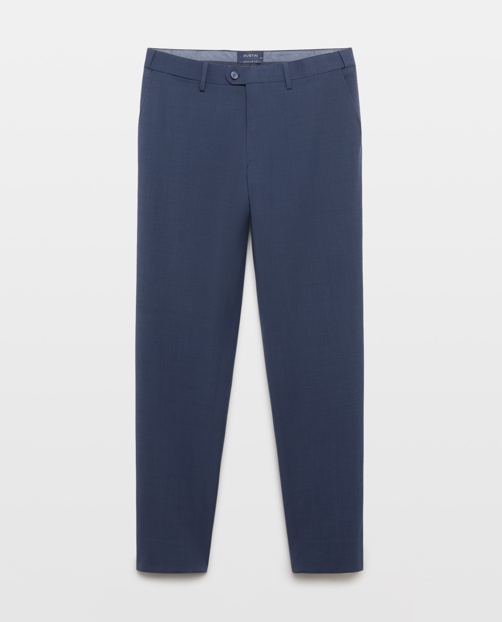 Pantalón de traje lavable desestructurado fit regular mezcla con lana de hombre - Dustin - Azul marino Azul marino-4