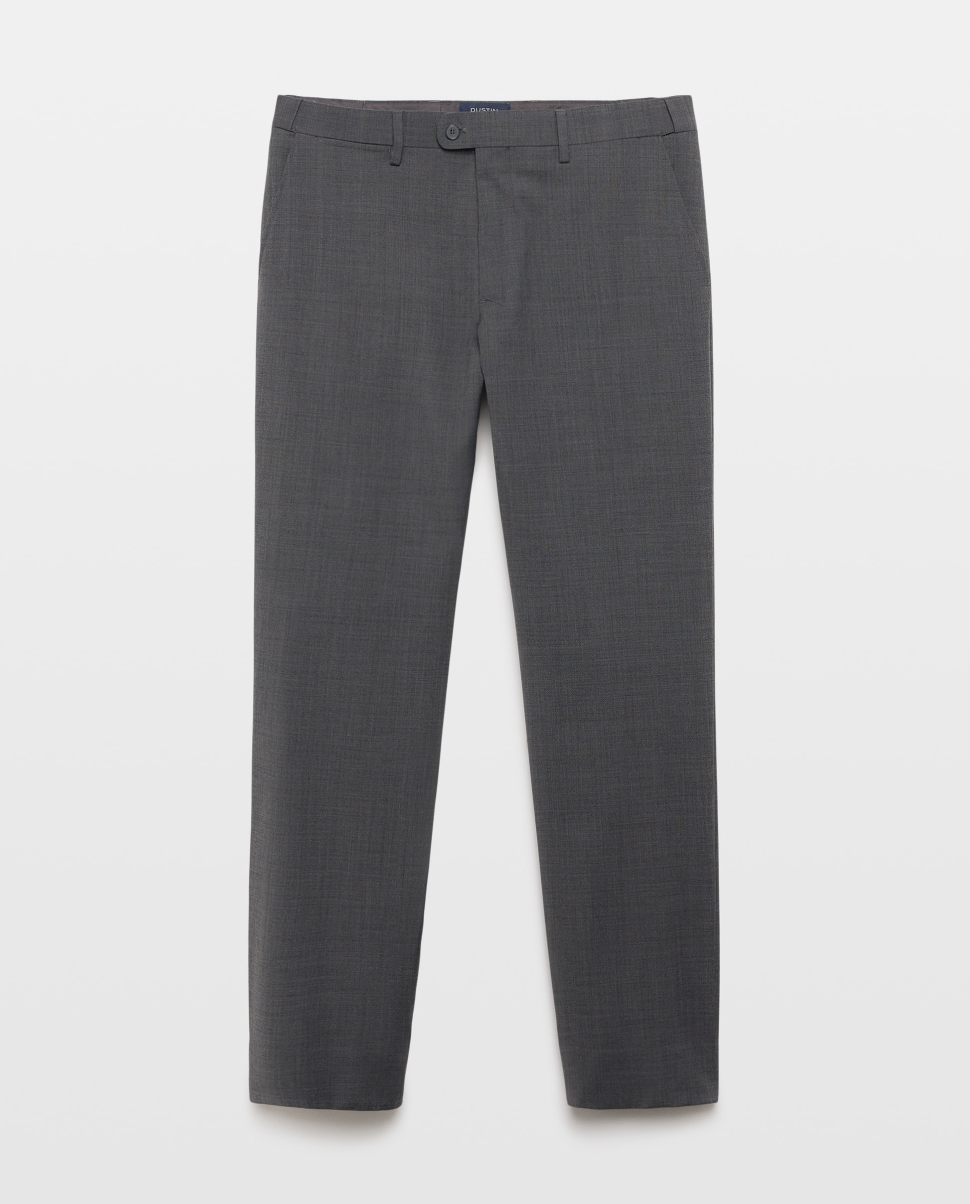 Pantalón de traje lavable desestructurado fit regular mezcla con lana de hombre - Dustin - Gris oscuro Gris oscuro-4