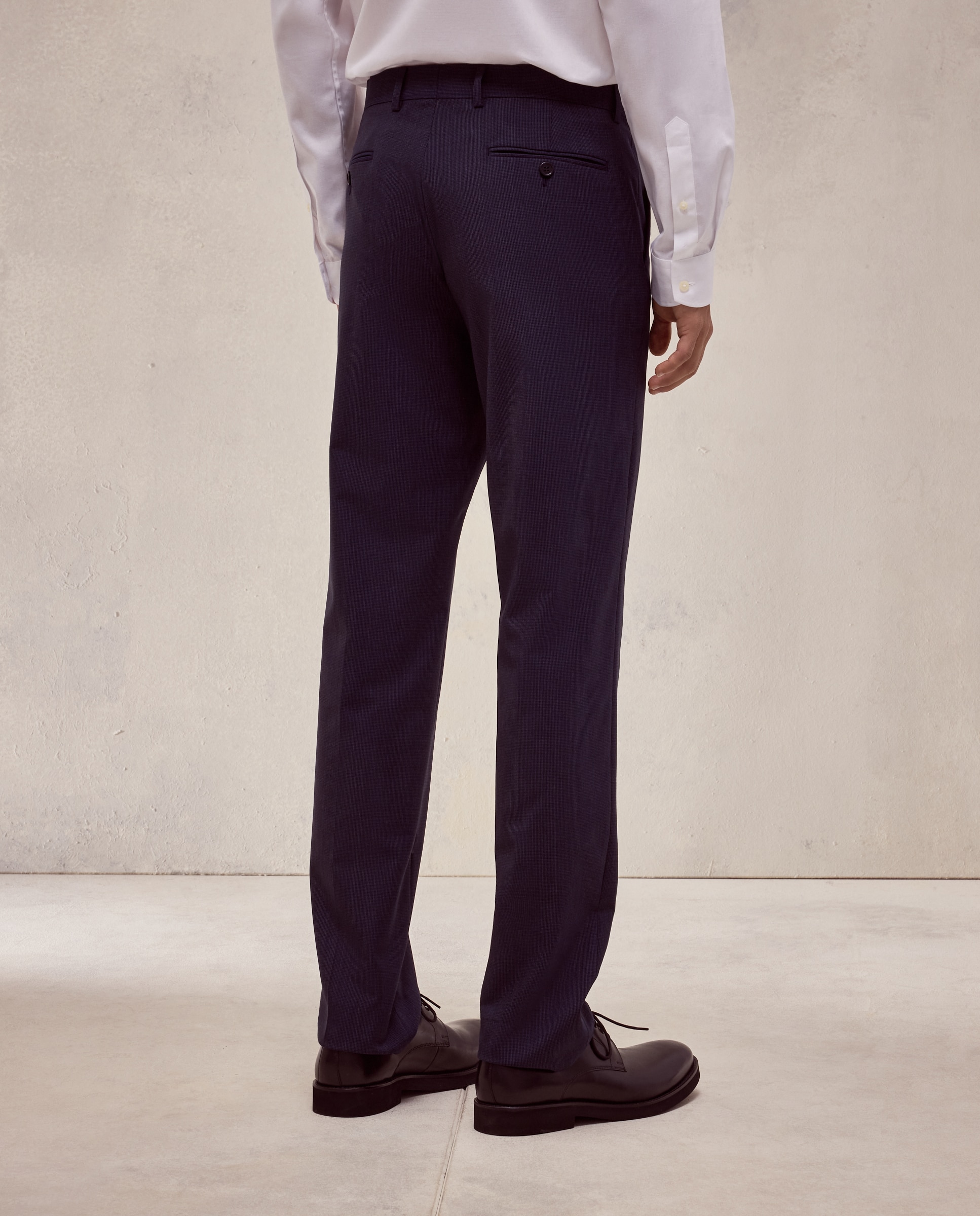 Pantalón hombre traje separate microdibujo pata de gallo. - Dustin - Azul marino Azul marino-3