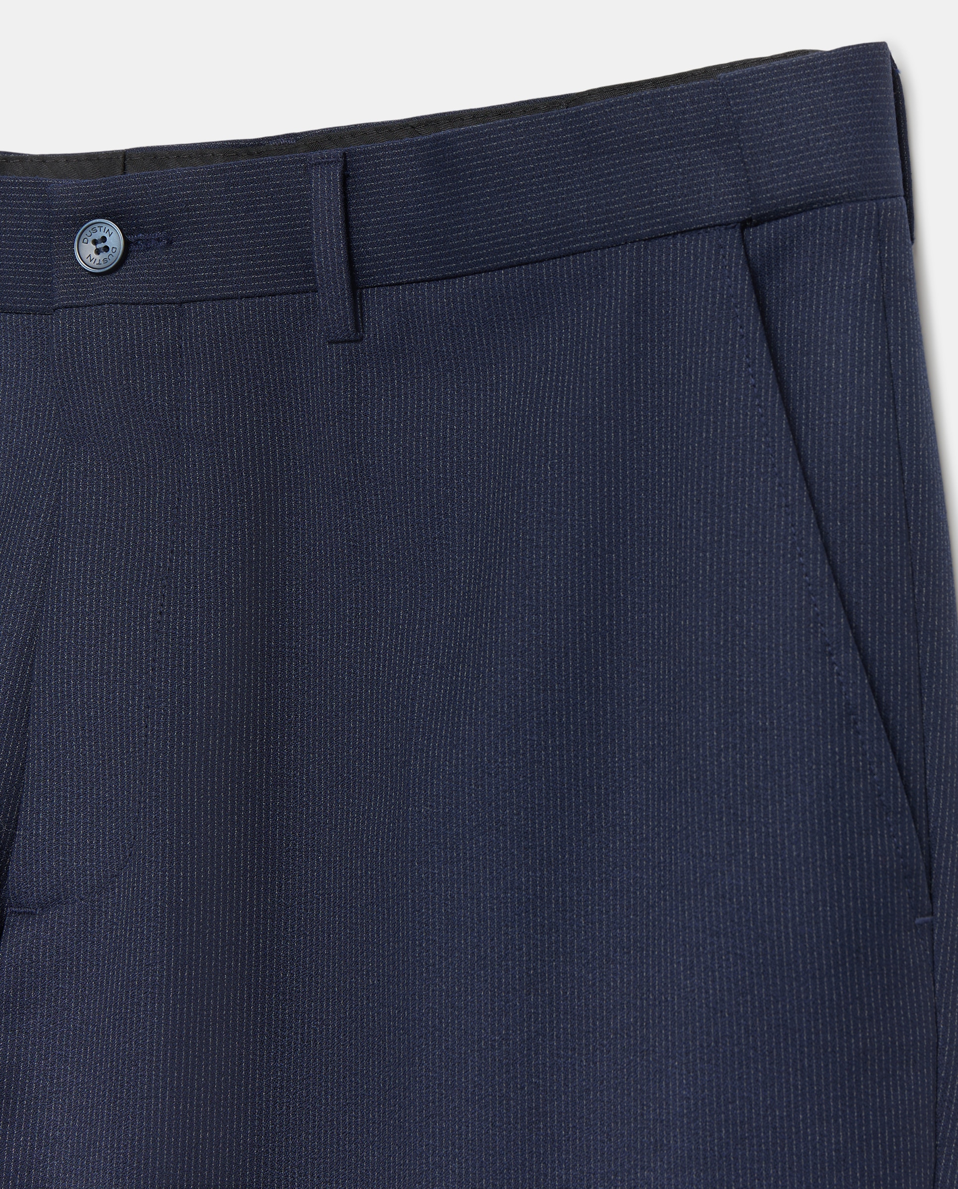 Pantalón de traje lavable raya fit slim mezcla con lana de hombre - Dustin - Azul marino Azul marino-5