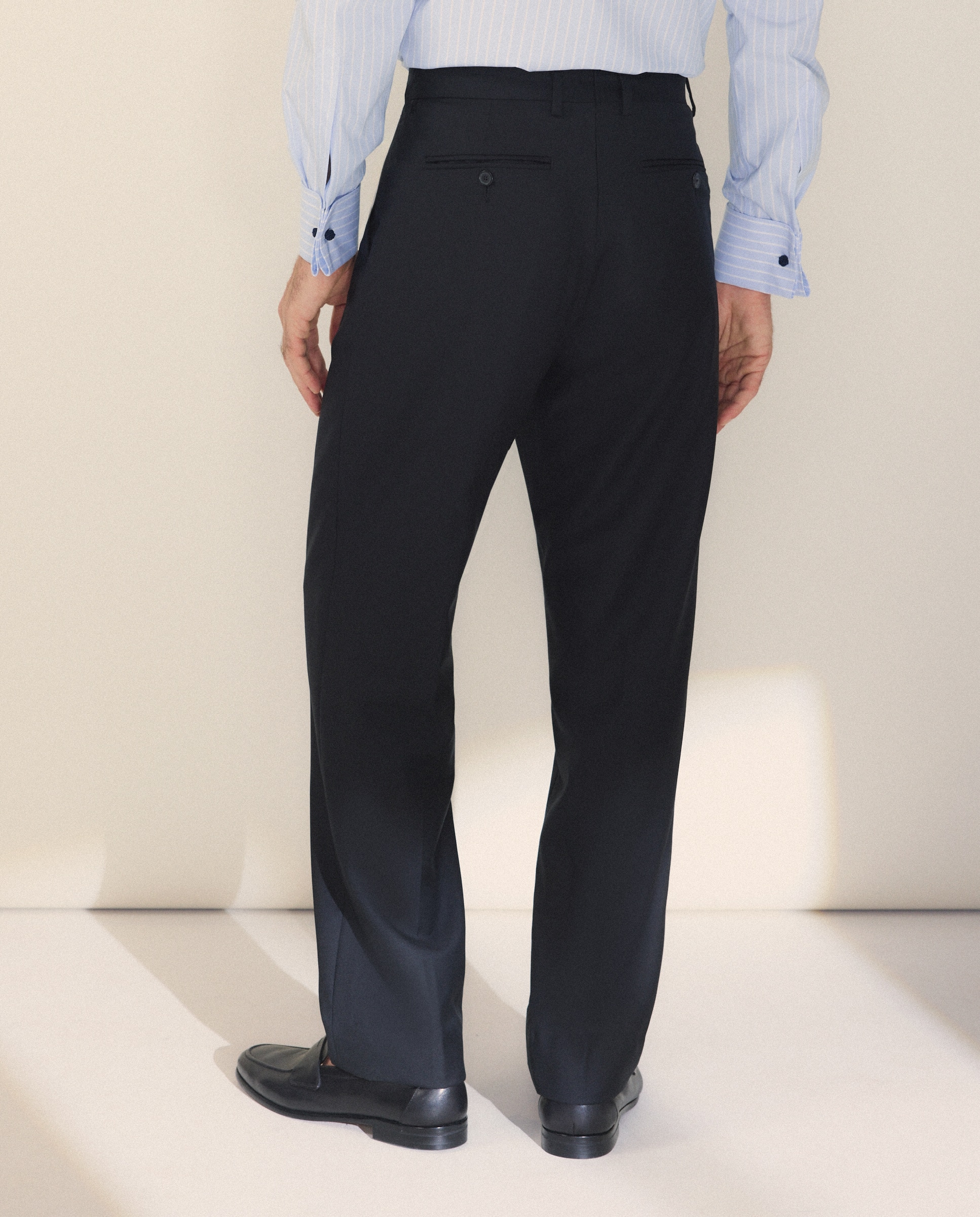 Pantalón separate Classic liso vestir 100% Lana hombre - Emidio Tucci - 800 Negro 800 Negro-3