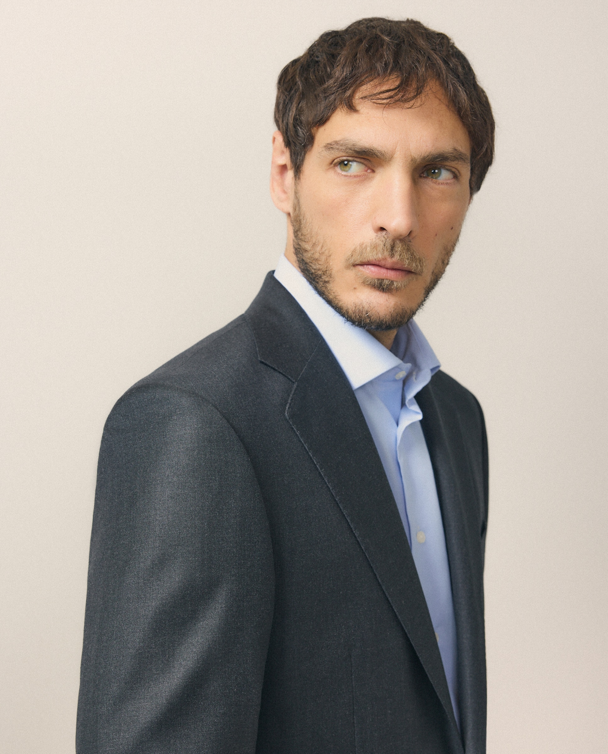 Chaqueta separate Regular liso vestir 100% Lana hombre - Emidio Tucci - Gris oscuro Gris oscuro-5