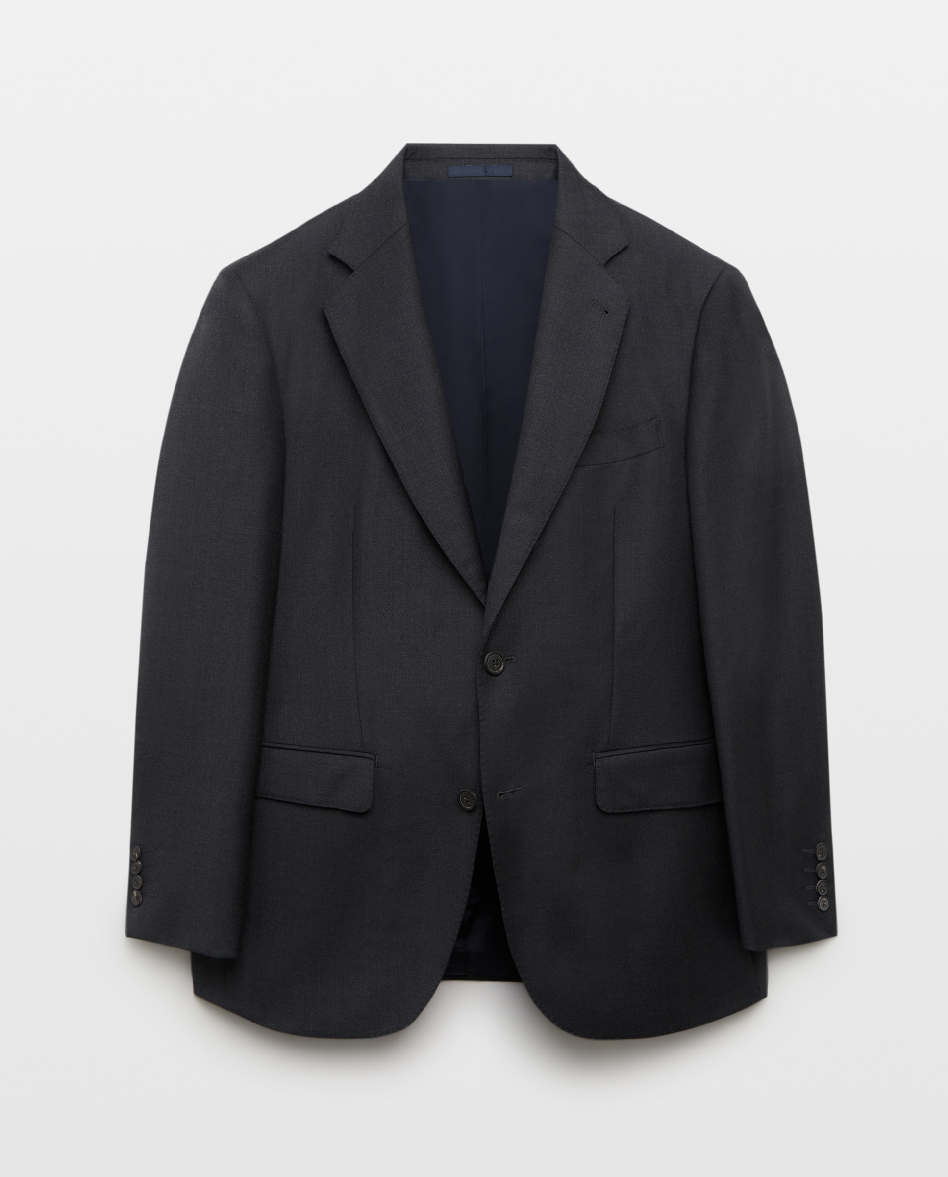 Chaqueta separate Regular liso vestir 100% Lana hombre - Emidio Tucci - Gris oscuro Gris oscuro-6